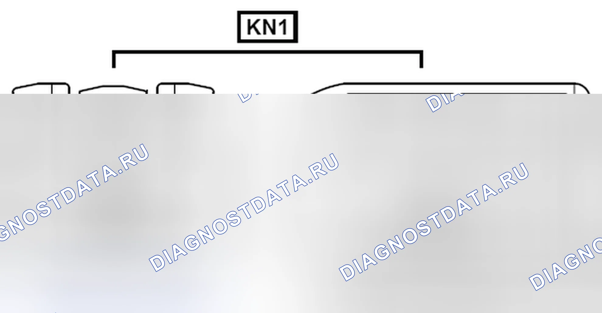 Рис. 1541: Вид с торца линейного соединителя (KN1). Toyota Camry XV40 рестайлинг