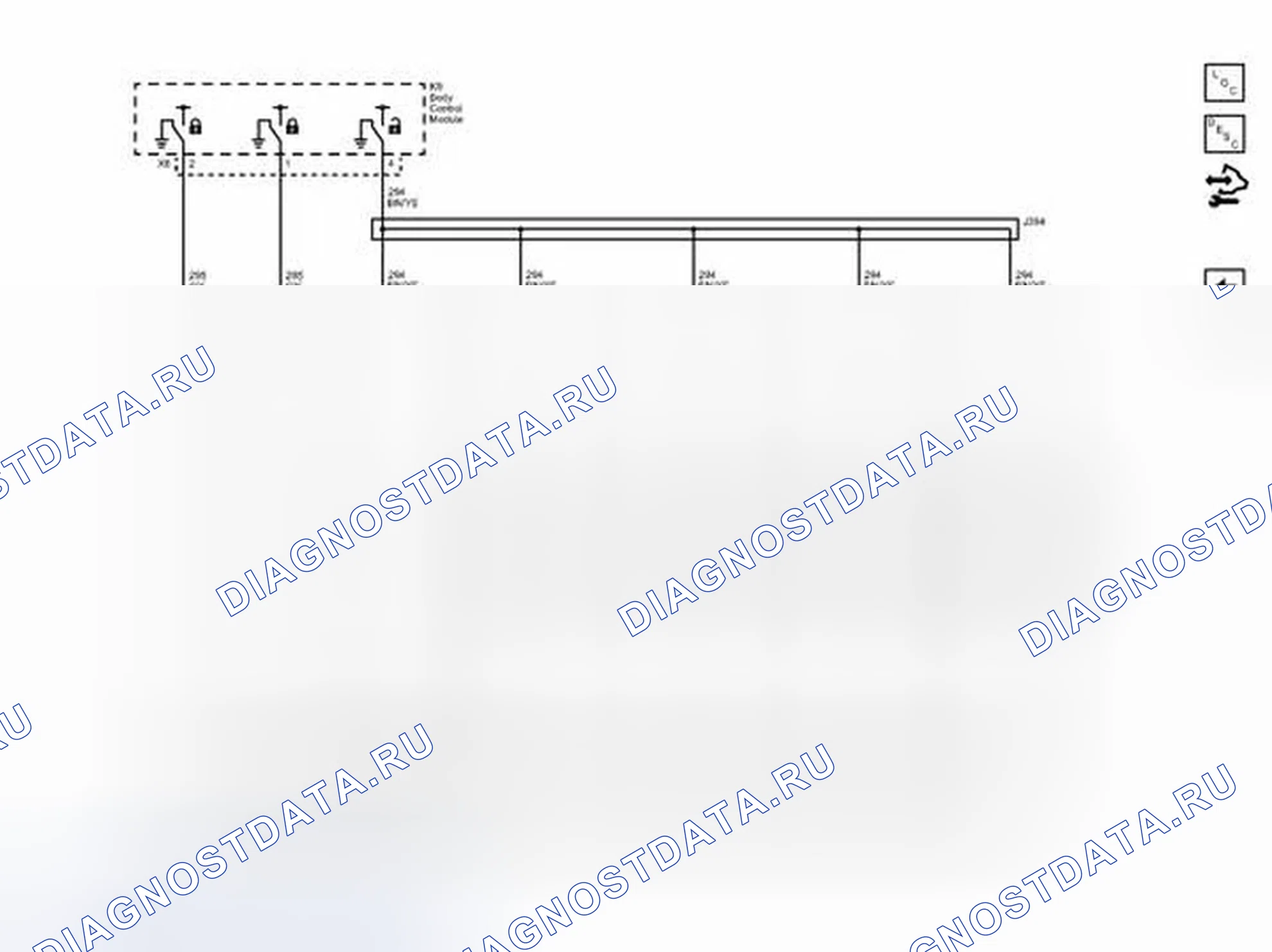 Рис. 7: Схемы подключения приводов дверных замков. Chevrolet Spark M300