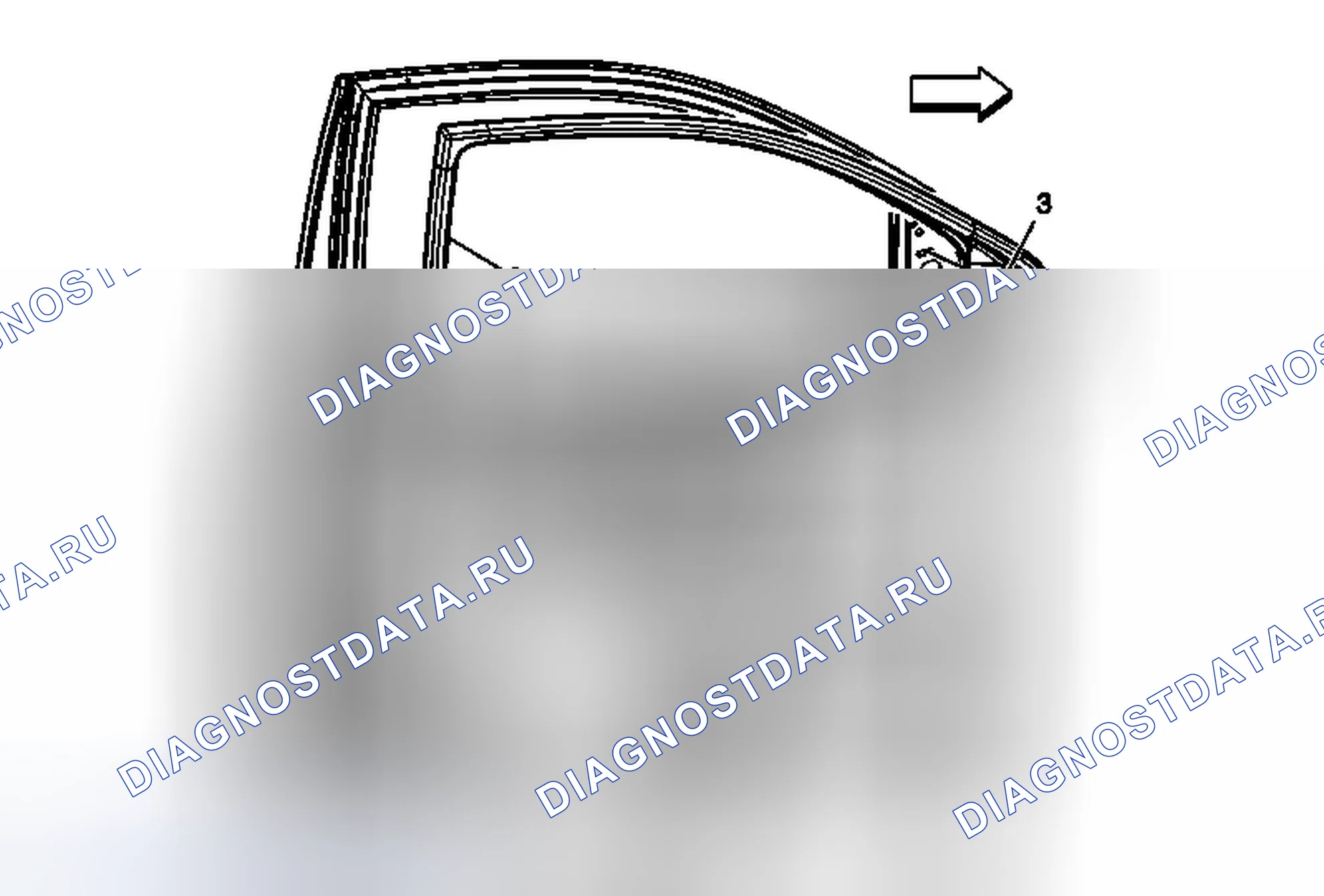 Рис. 68: Замена формовки гарнира передней боковой двери (анклав). Chevrolet Traverse I