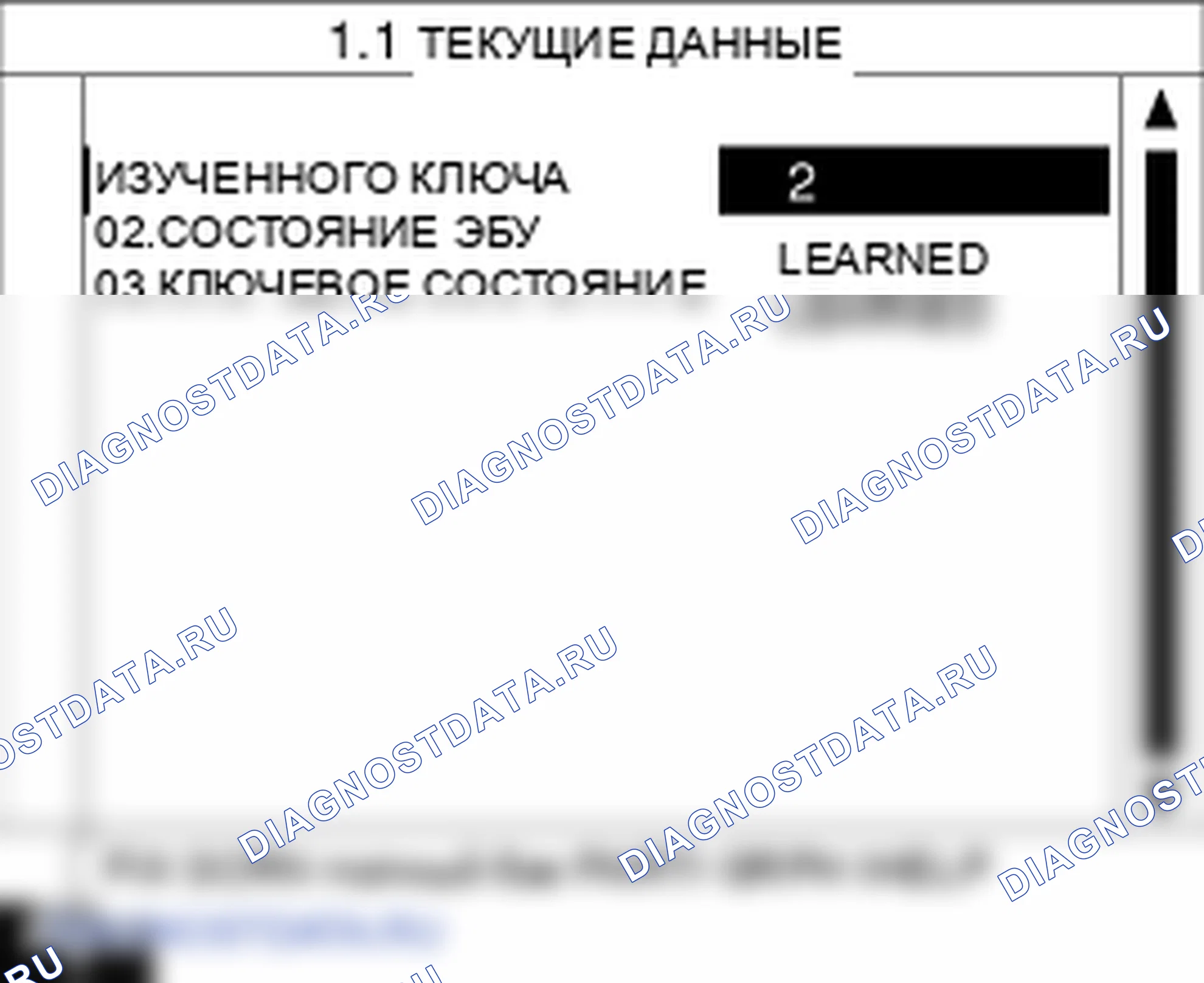 Данные диагностического сканера — P1695. Kia Sportage KM