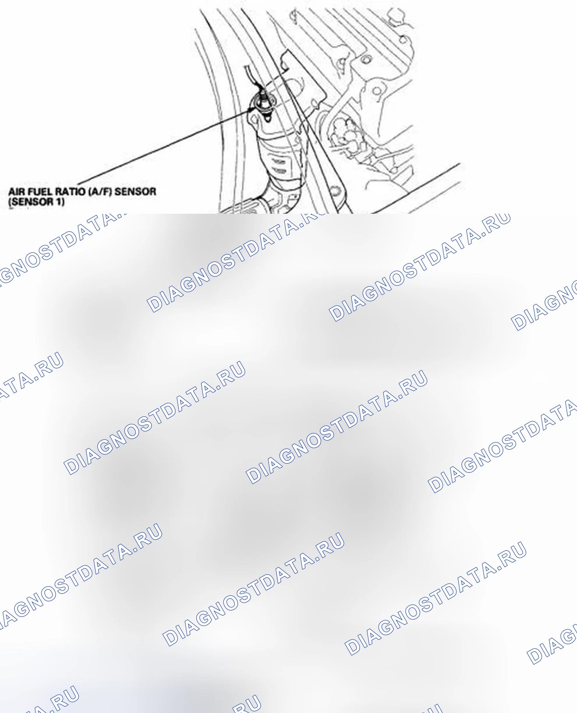 Рис. 453: Определение местоположения компонента системы Pgm-FI (2 из 2). Honda CR-V III рестайлинг