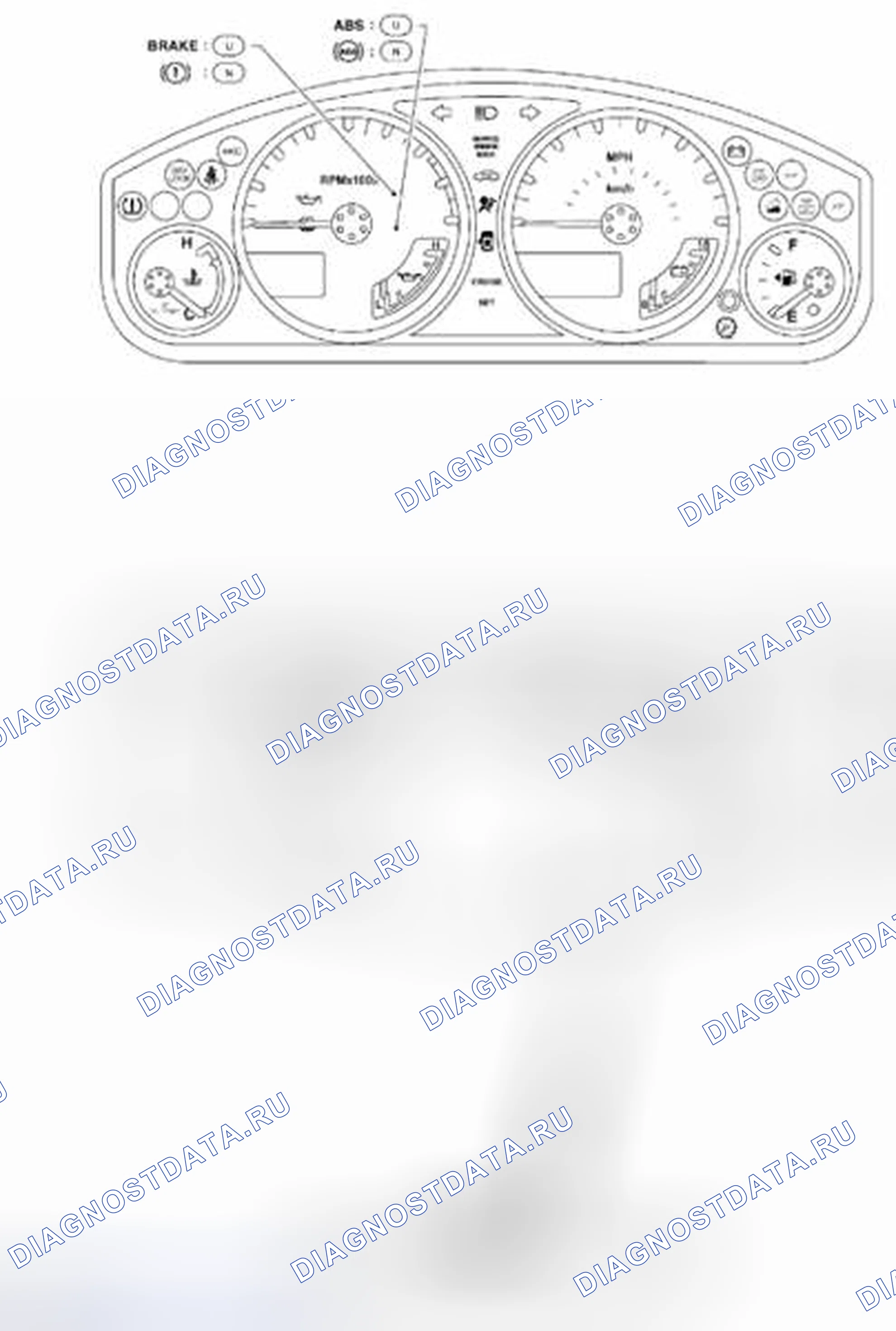 Рис. 55: Расположение комбинированного измерительного прибора. Suzuki Equator I