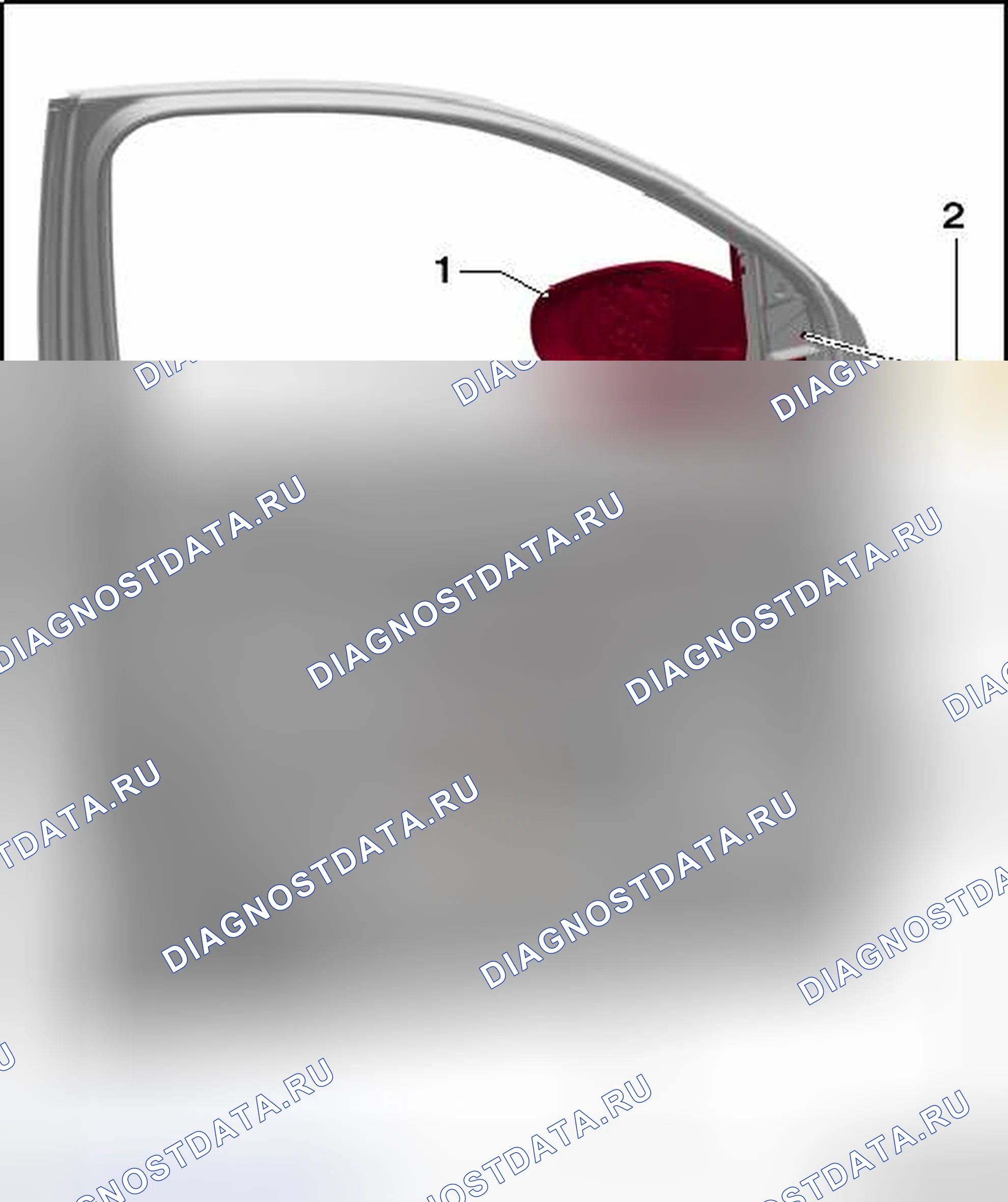 Рис. 35: ВНЕШНЕЕ ЗЕРКАЛО ЗАДНЕГО ВИДА. Volkswagen Golf Mk6