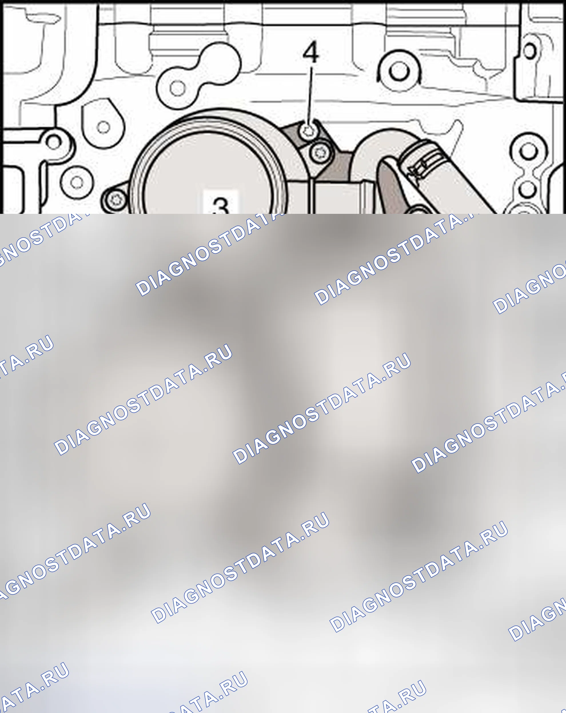 Рис. 60: ПЕРЕХОДНИК МАСЛЯНОГО ФИЛЬТРА. Volkswagen Touareg II