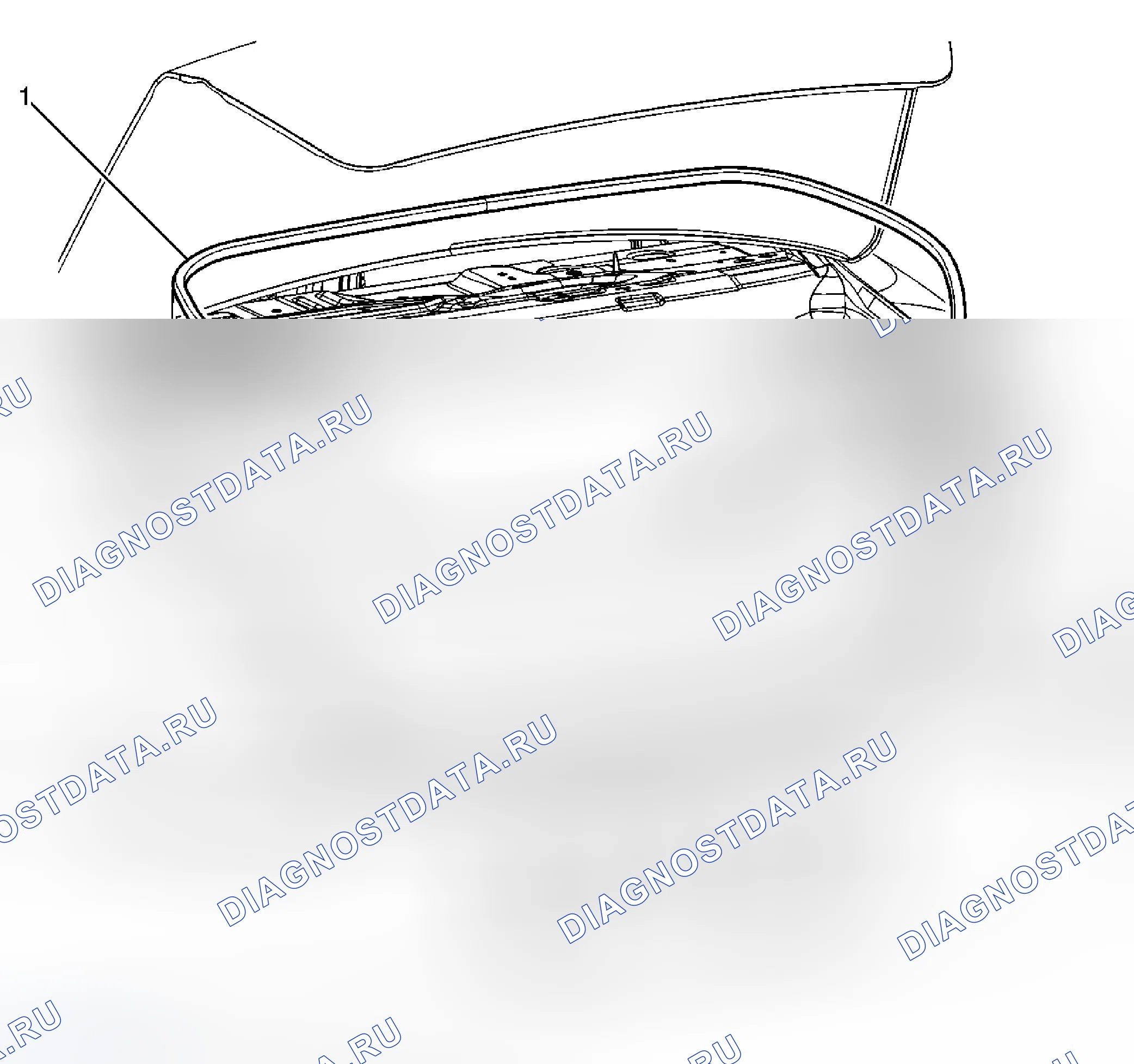 Рис. 6: Замена Weatherstrip - отверстие заднего отсека. Buick LaCrosse I