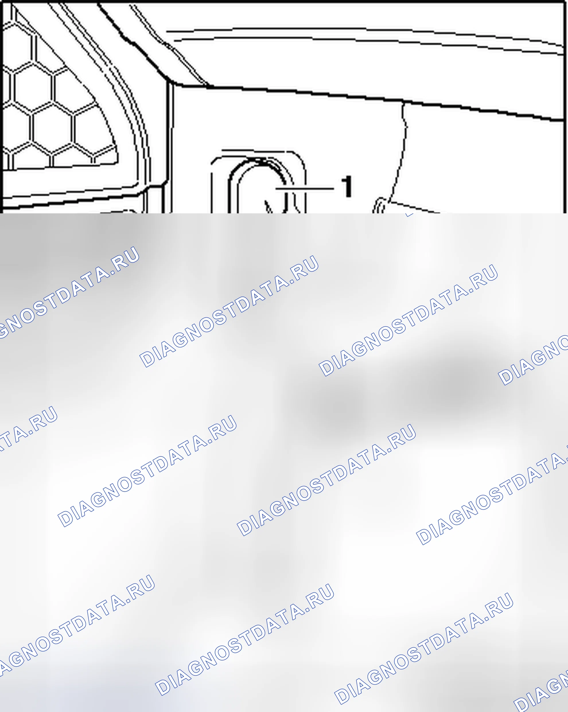 Рис. 40: РЫЧАГ РАЗБЛОКИРОВКИ КАПОТА. Volkswagen Eos I