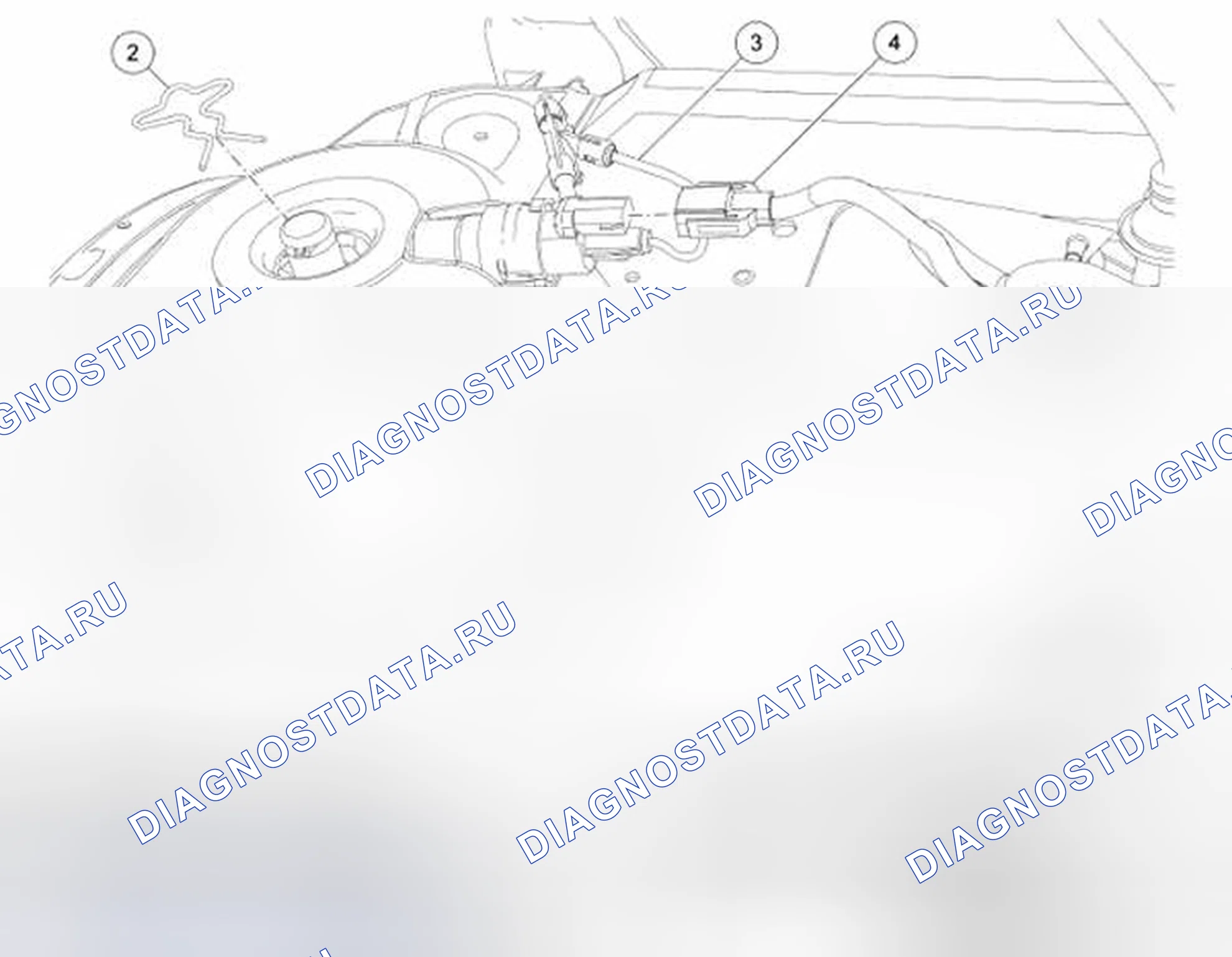 Рис. 28: Идентификация компонентов пневматической рессоры. Mazda 2 I рестайлинг