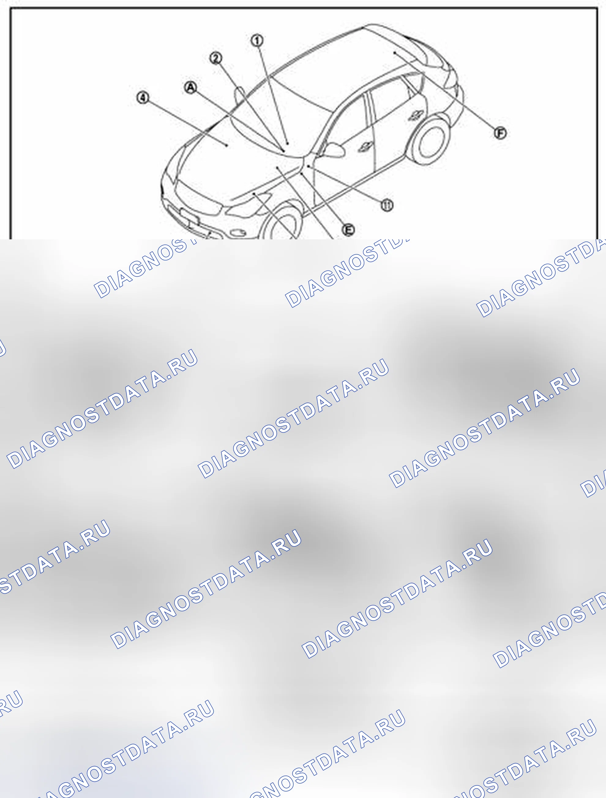 Рис. 31: Расположение компонентов. Infiniti EX37 I