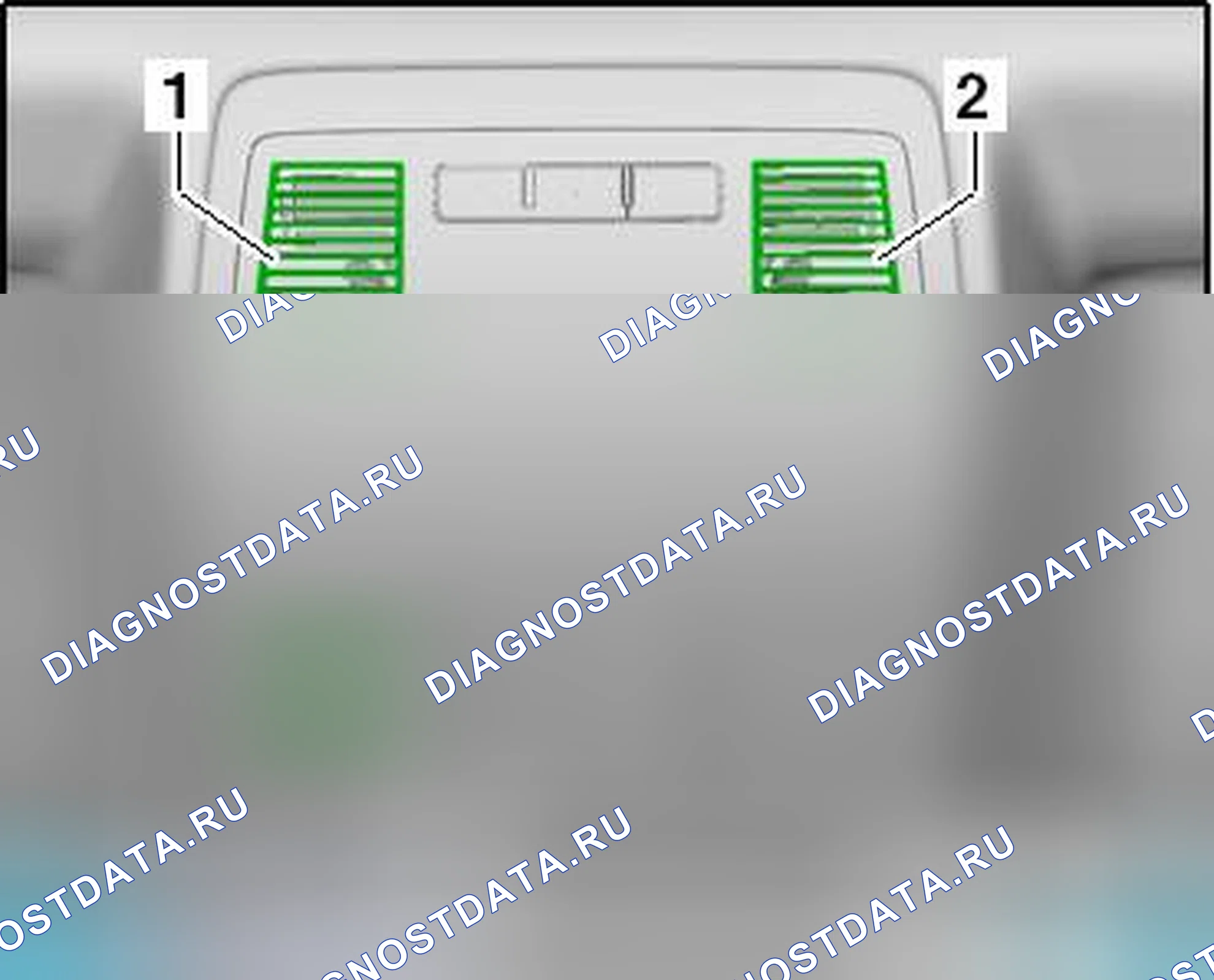 Рис. 8: ИНФОРМАЦИОННО-РАЗВЛЕКАТЕЛЬНЫЕ МИКРОФОНЫ. Volkswagen Touareg II