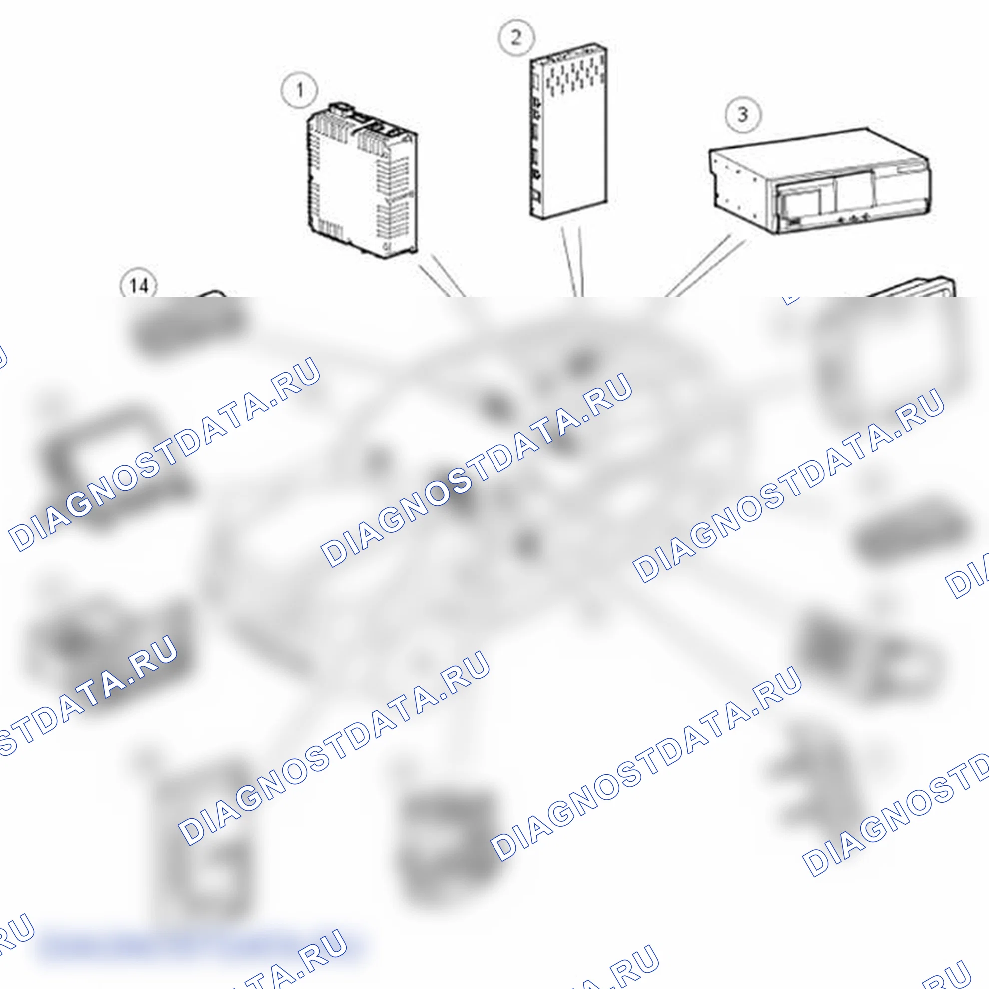 Рис. 12: РАСПОЛОЖЕНИЕ КОМПОНЕНТОВ ВИДЕОСИСТЕМЫ. Land Rover Range Rover Sport I