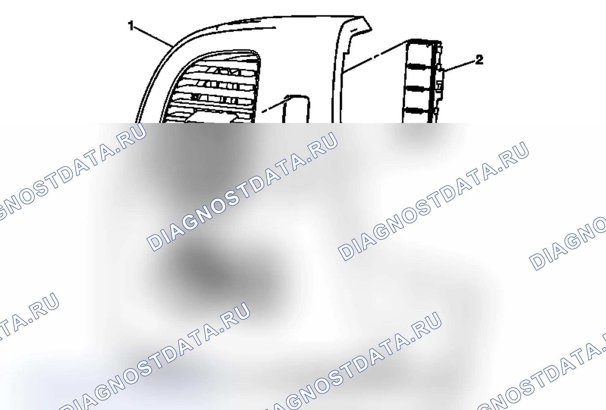 Рис. 27: Замена переключателя дисплея информации о драйвере (без RPO ТА). Chevrolet Silverado 2500 HD 
