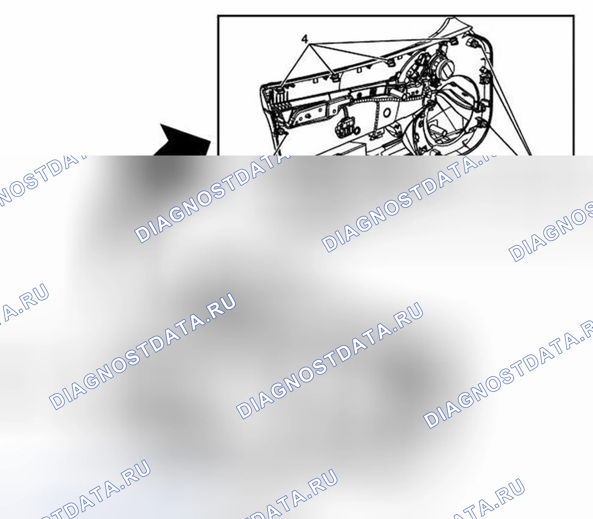 Рис. 22: Замена передней дверной панели - правая сторона. Chevrolet Corvette C6