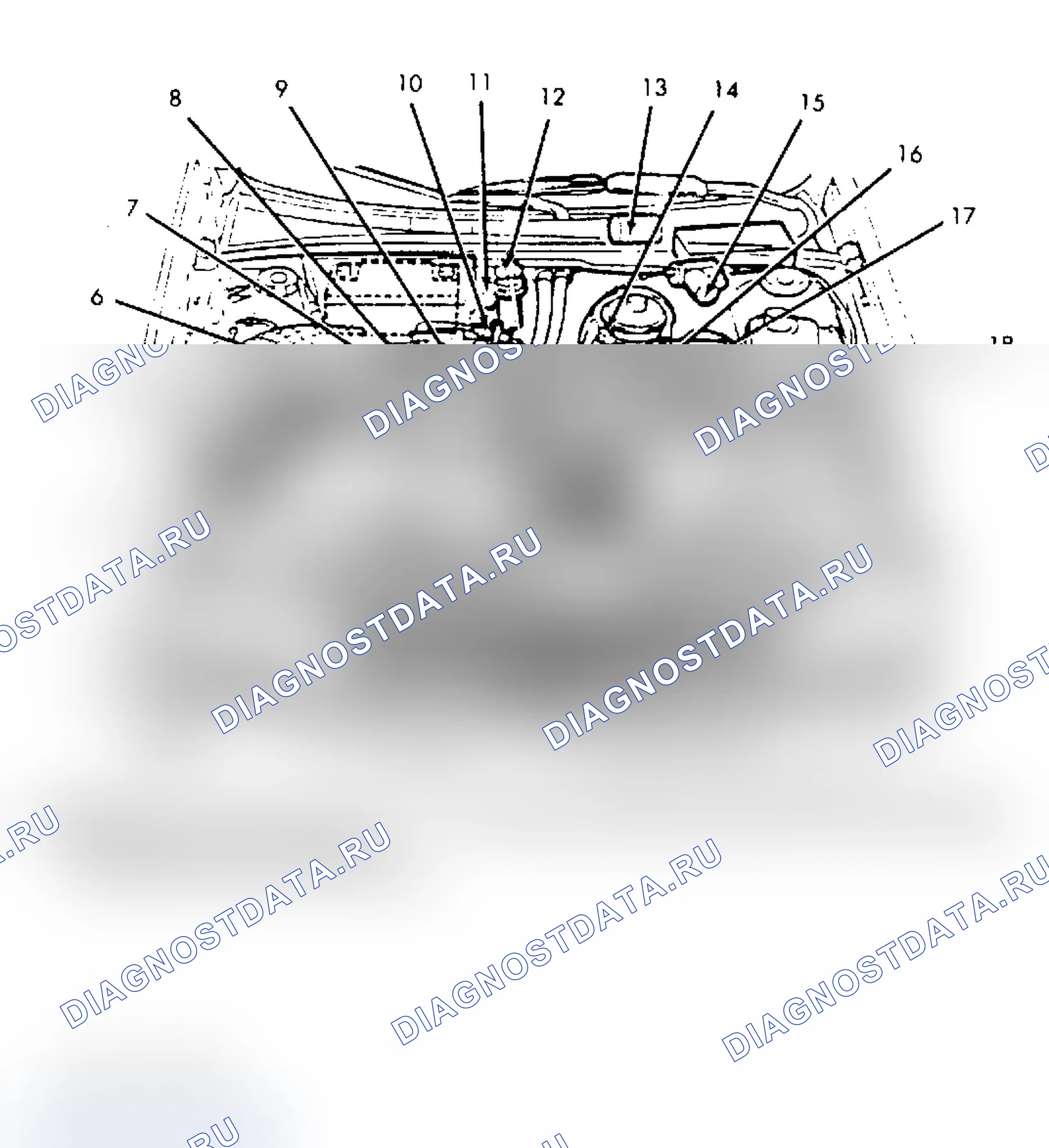 Рис. 4: Расположение компонентов (4 из 4). Audi 80 B3
