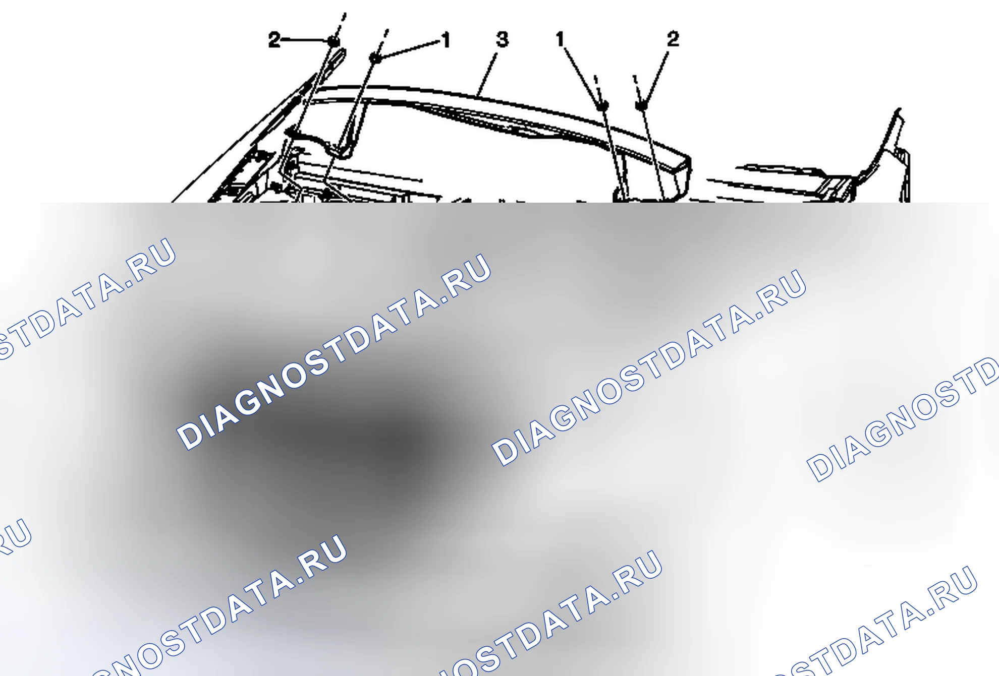 Рис. 18: Замена подкосов перекрестного транспортного средства. Cadillac CTS II