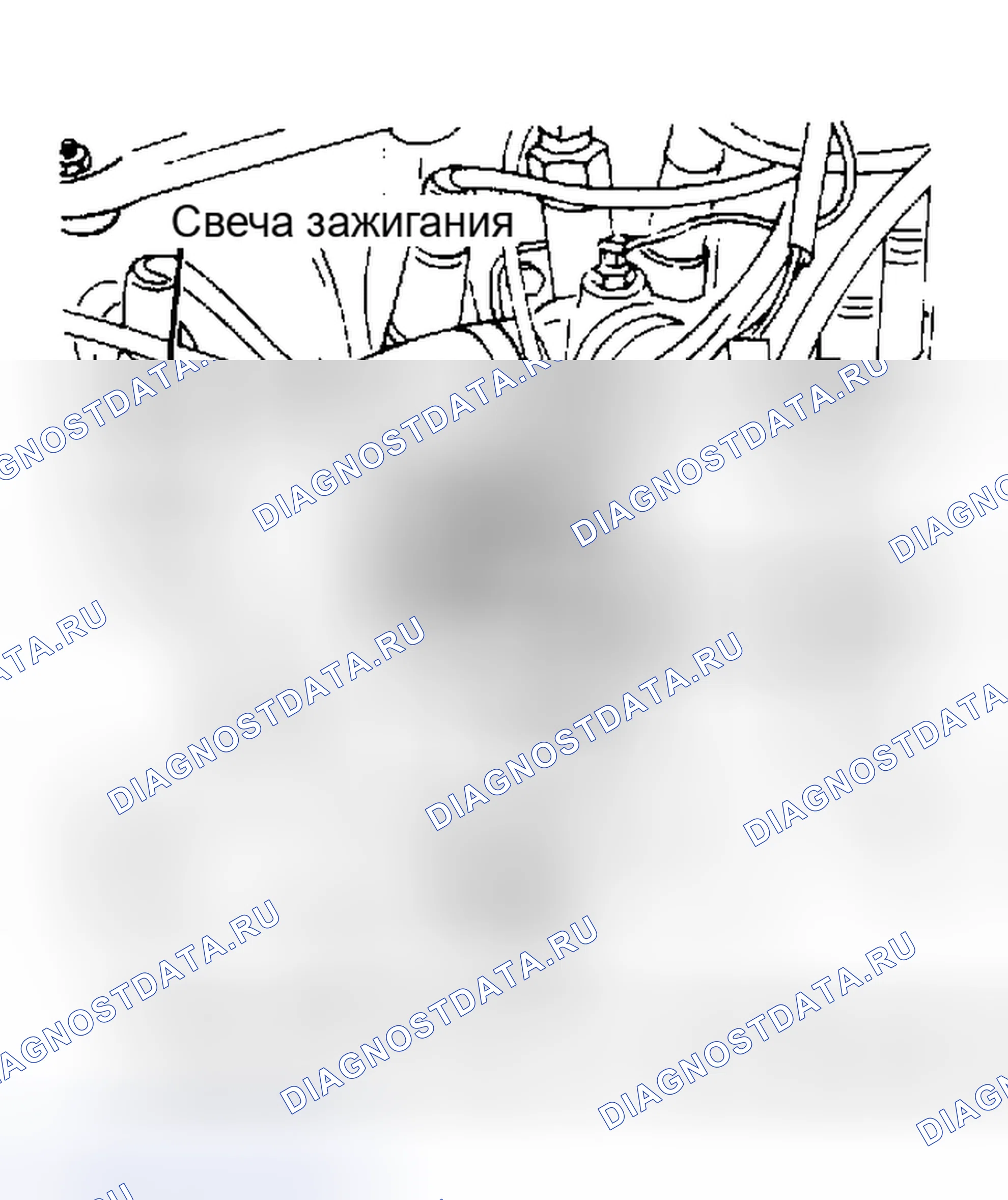 Рис. 1: РАСПОЛОЖЕНИЕ КОДА ДВИГАТЕЛЯ. Volkswagen Fox G1