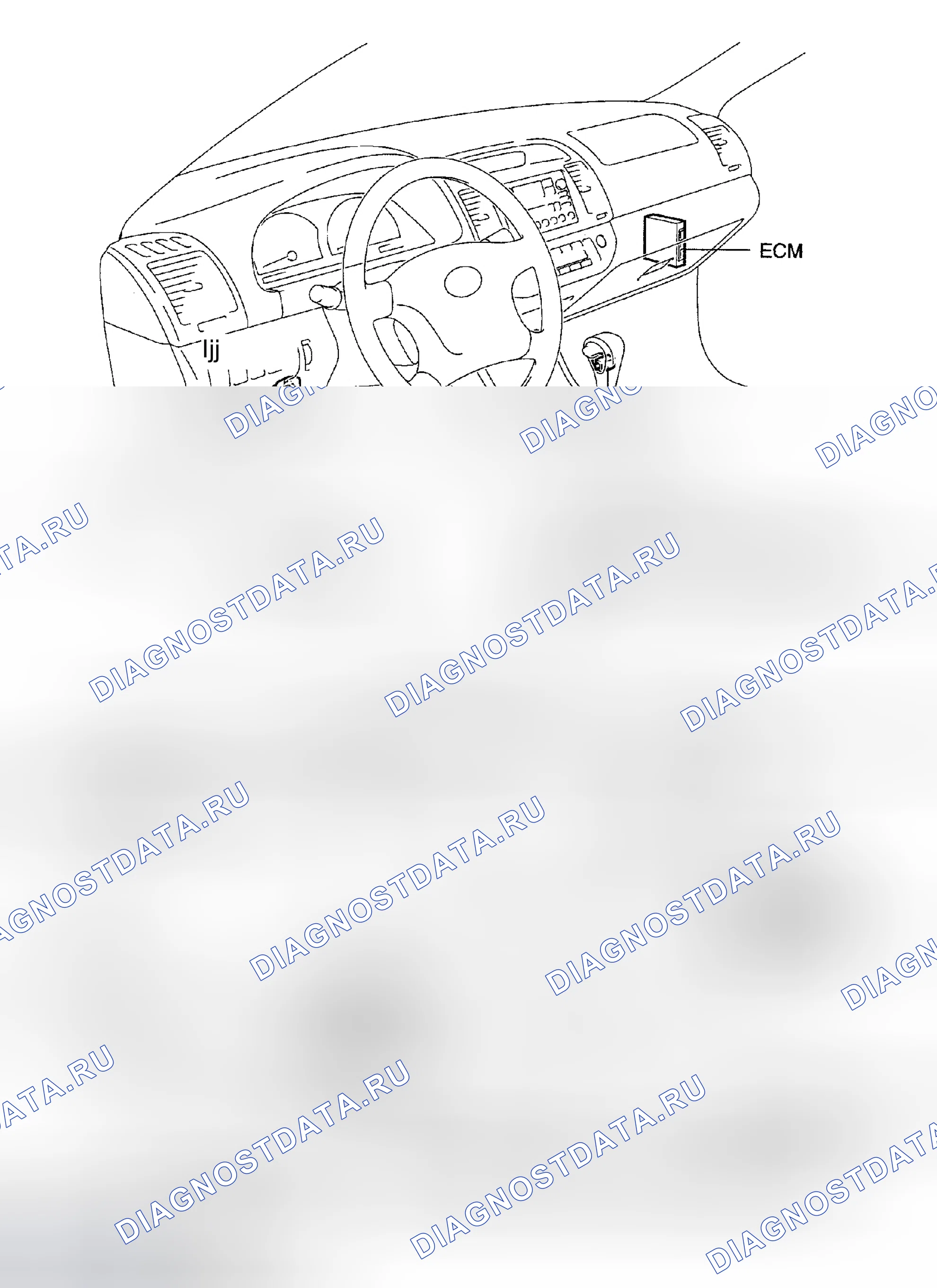 Рис. 83: ЭЛЕКТРОННЫЙ МОДУЛЬ УПРАВЛЕНИЯ. Toyota Highlander I