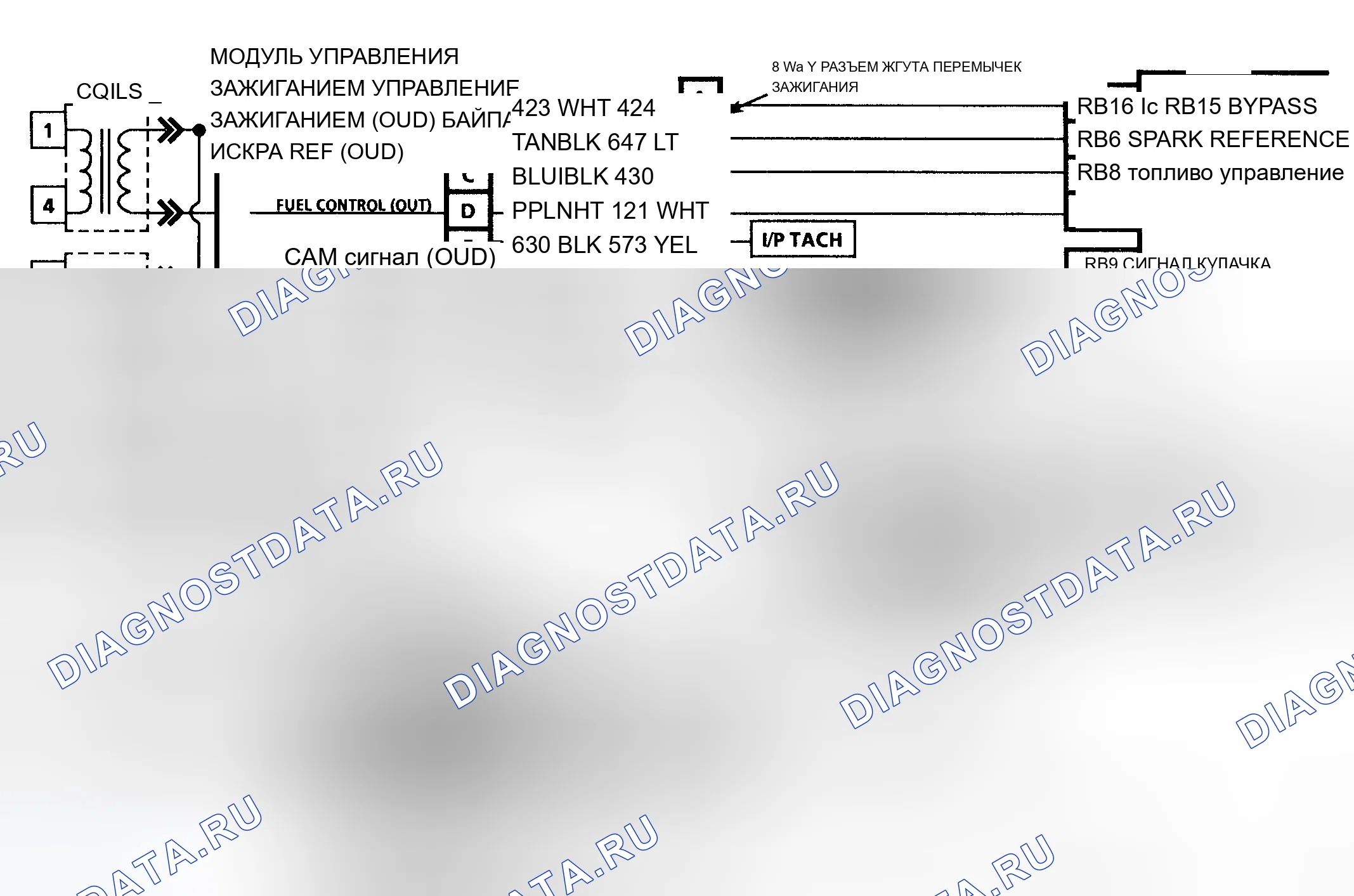 Рис. 93: Схема ИС кодов P1350 / P1361 (3,4 л). Chevrolet Lumina I