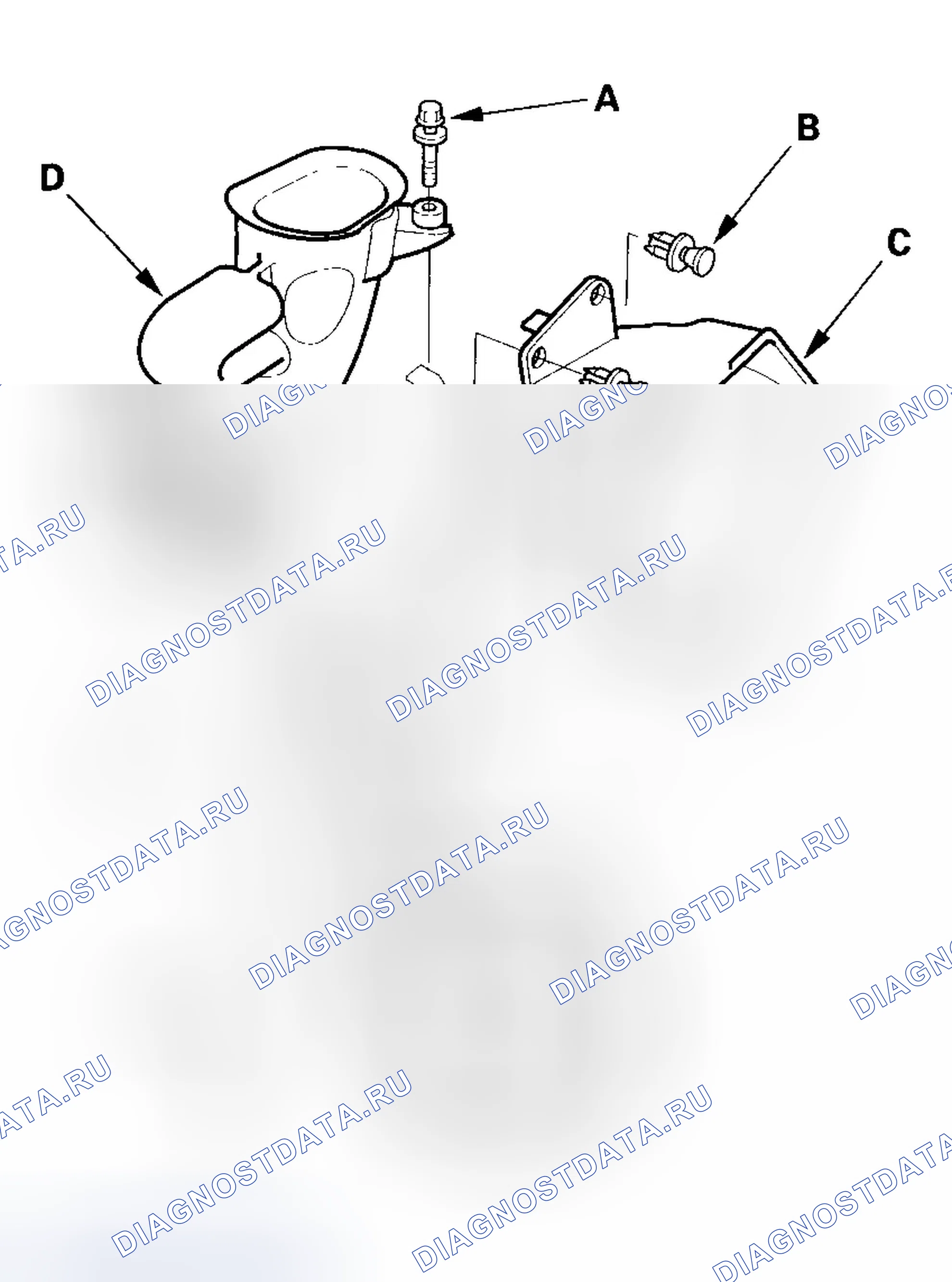 Рис. 302: Демонтаж/монтаж резонатора. Honda Odyssey III