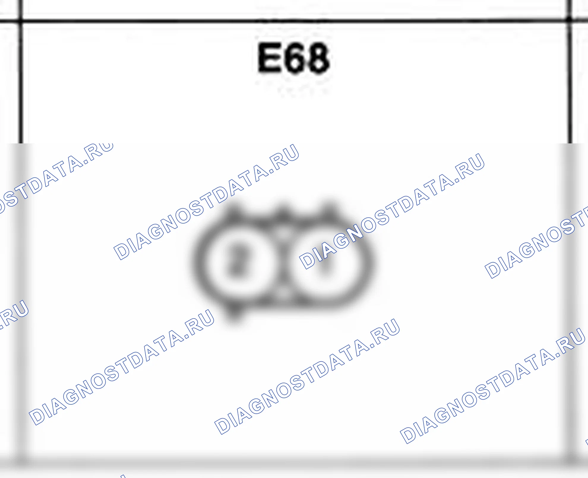 Распиновка разъёма E68 — жгута двигателя. Hyundai H-1 A1