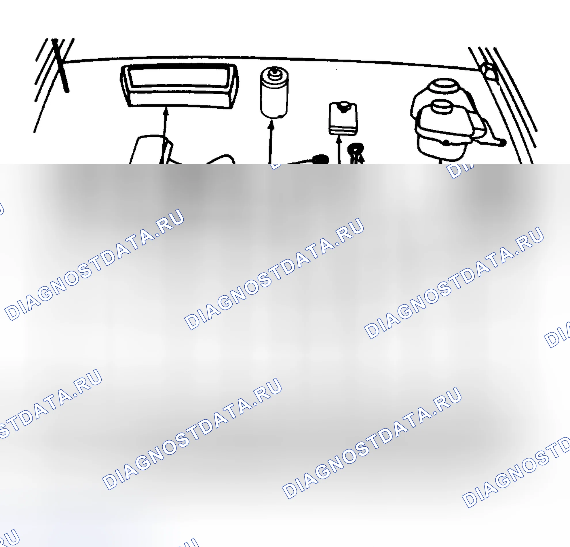 Рис. 3: РАСПОЛОЖЕНИЕ ТОЧЕК ОБСЛУЖИВАНИЯ. Land Rover Range Rover V