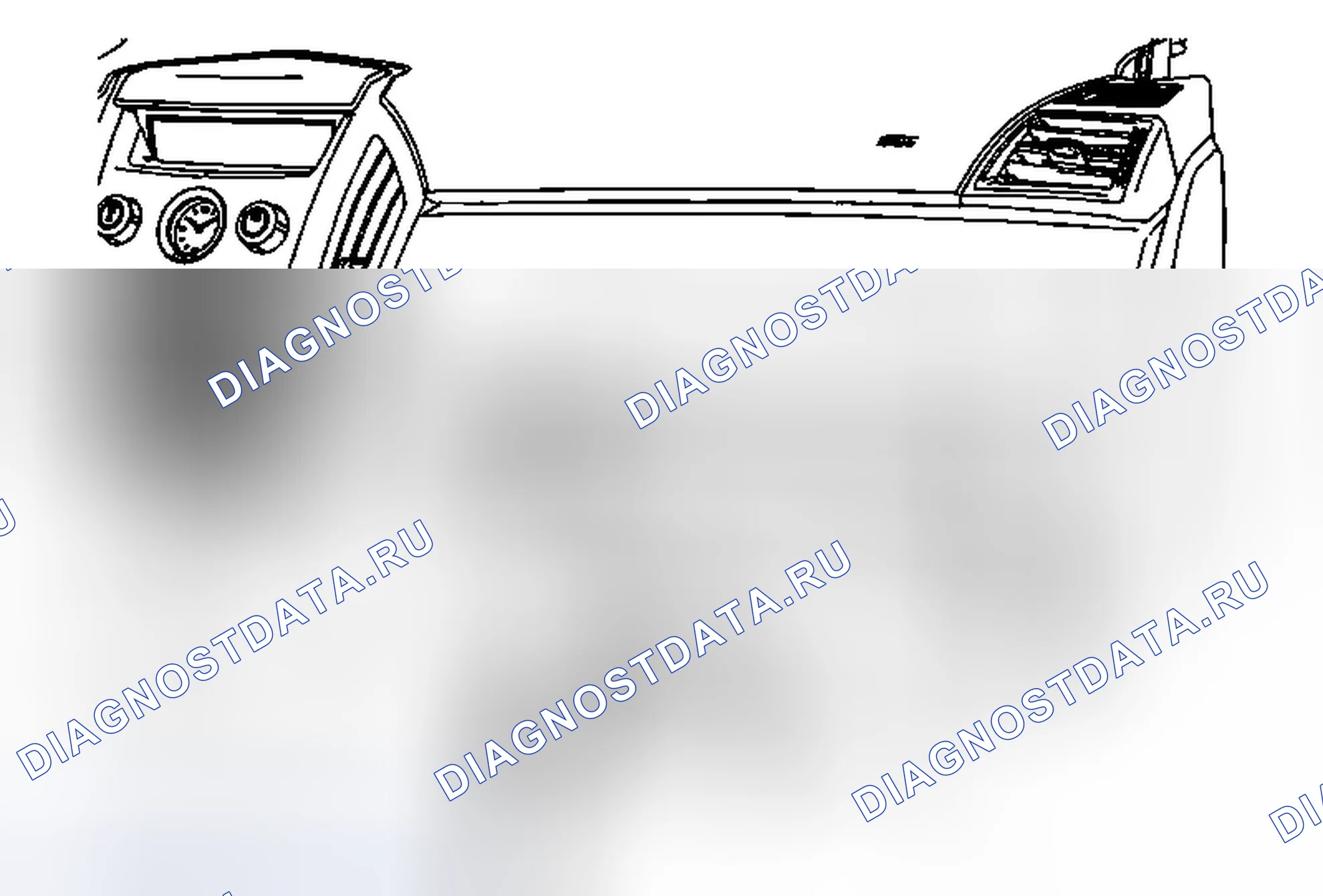 Рис. 44: Замена лампы отсека приборной панели. Cadillac SRX II