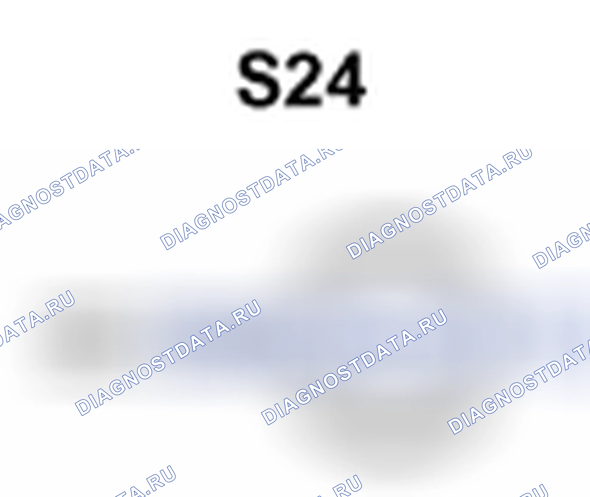 Рис. 829: Вид с торца разъема главного реле системы (S24). Toyota Prius II рестайлинг