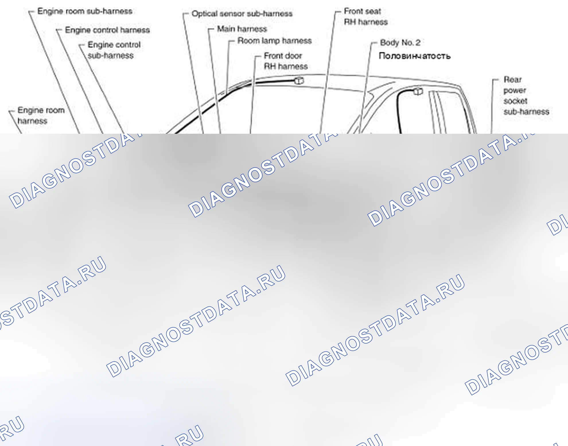 Рис. 4: КОНТУР (МОДЕЛИ С КАБИНОЙ KING CAB). Honda Today I