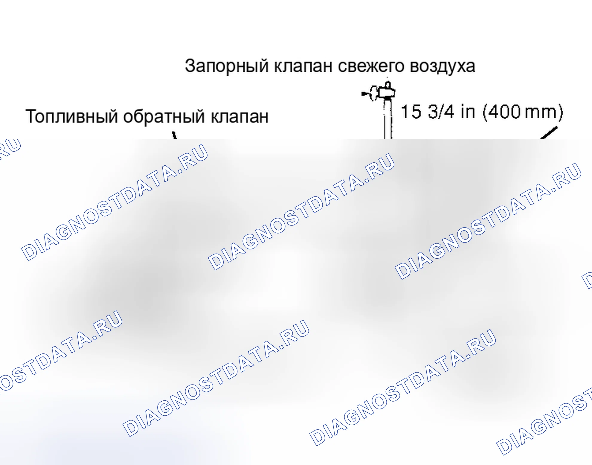 Рис. 7: Проверка линии отвода паров топлива. Nissan Sentra B11