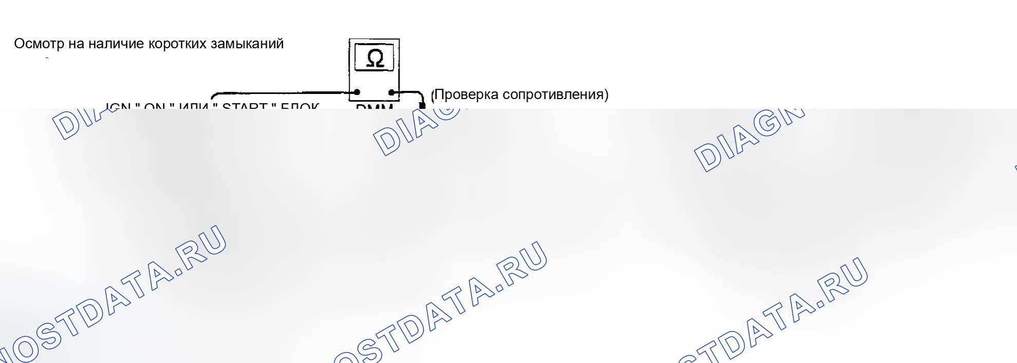 Рис. 6: ТЕСТИРОВАНИЕ НА НАЛИЧИЕ " КОРОТКИХ ЗАМЫКАНИЙ " В ЦЕПИ. Infiniti I35 II