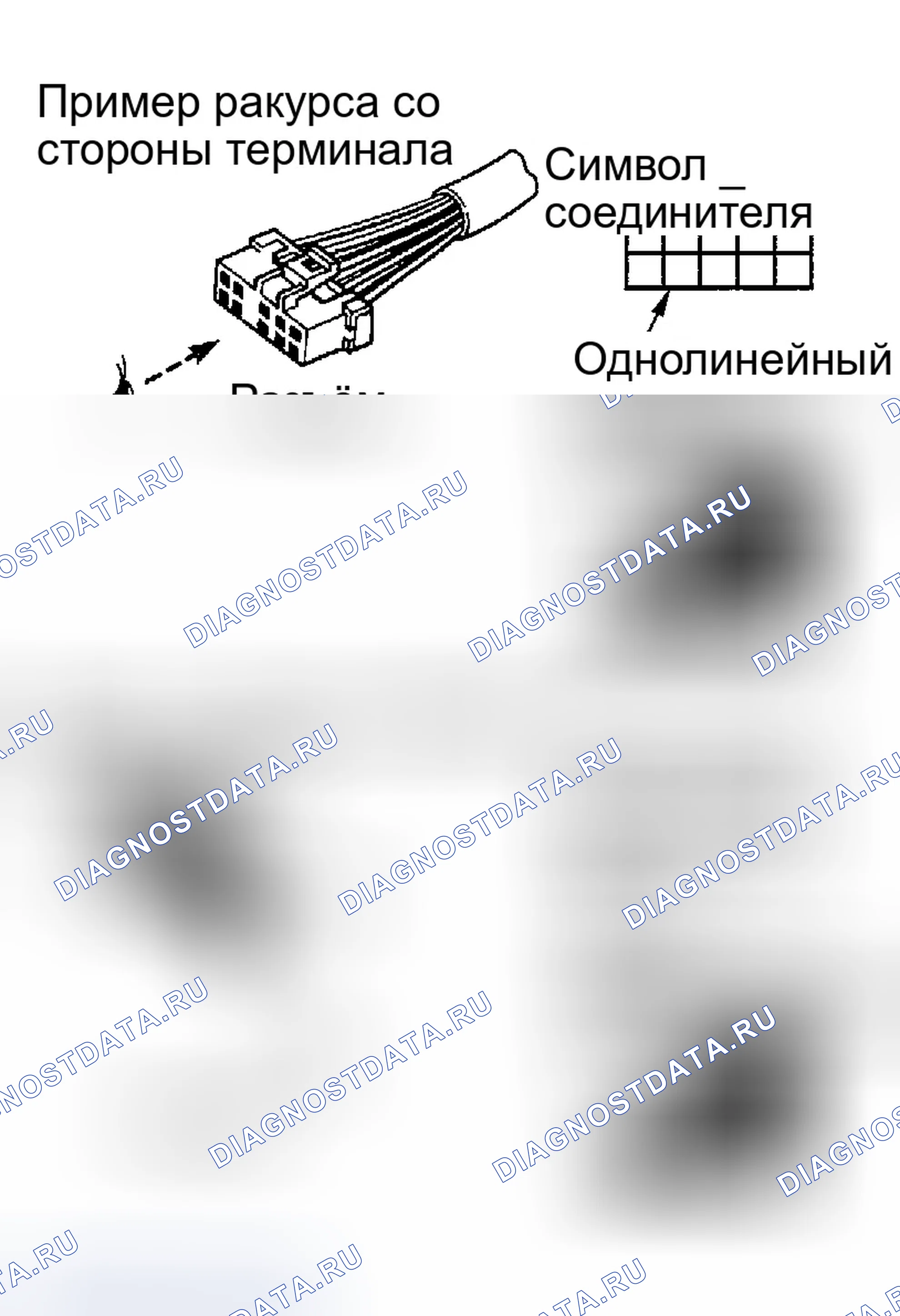 Рис. 39: Обозначения разъемов. Infiniti FX45 I