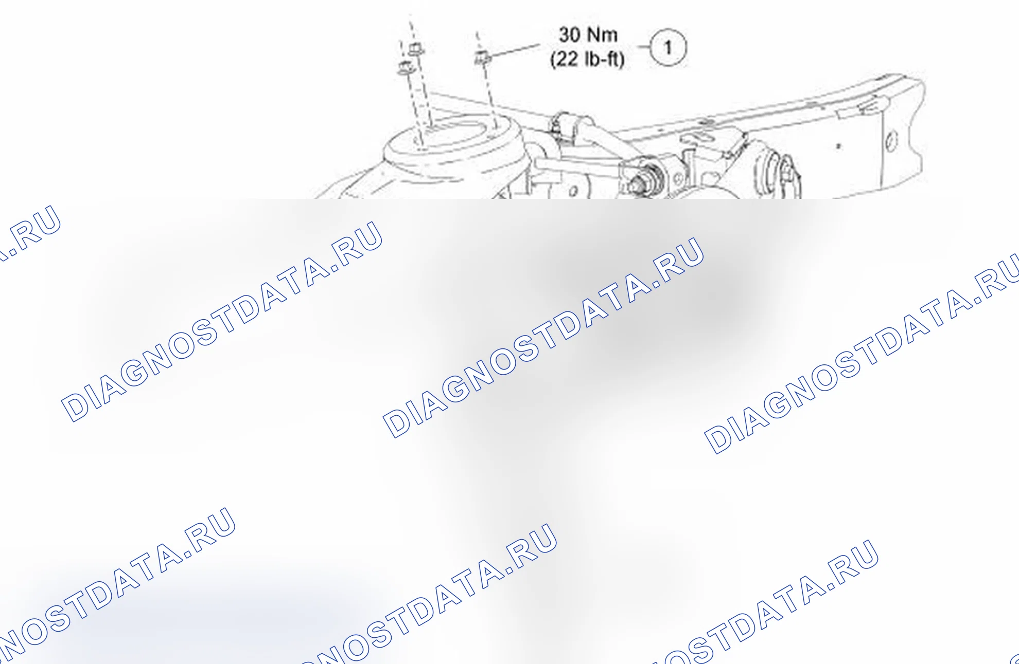 Рис. 7: Амортизатор и пружина в сборе. Ford Explorer IV