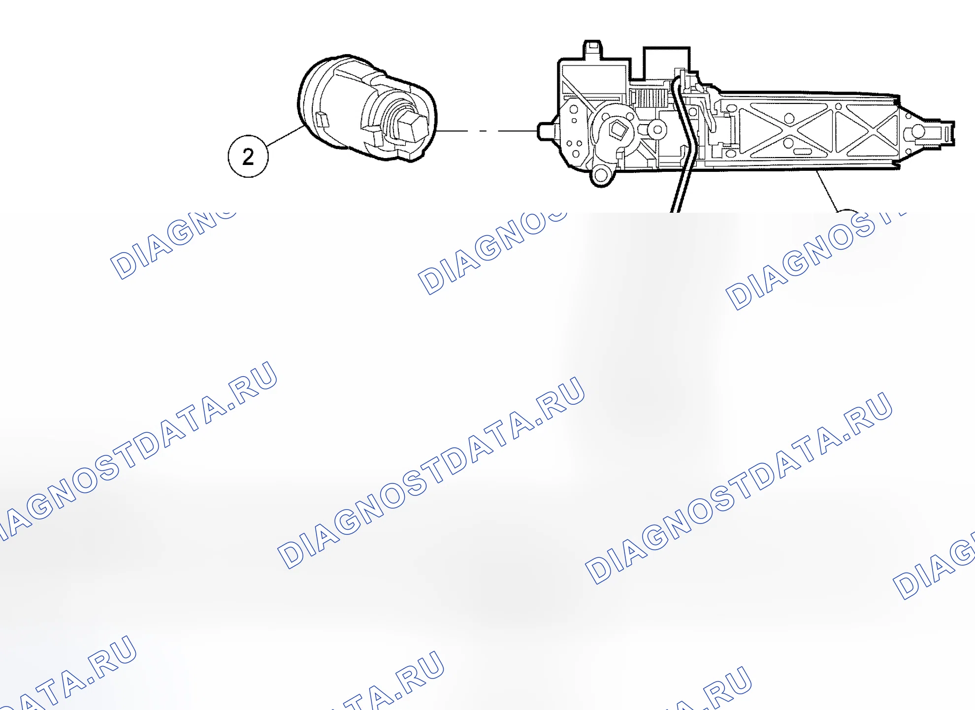 Рис. 4: Цилиндр дверного замка. Hyundai Matrix I