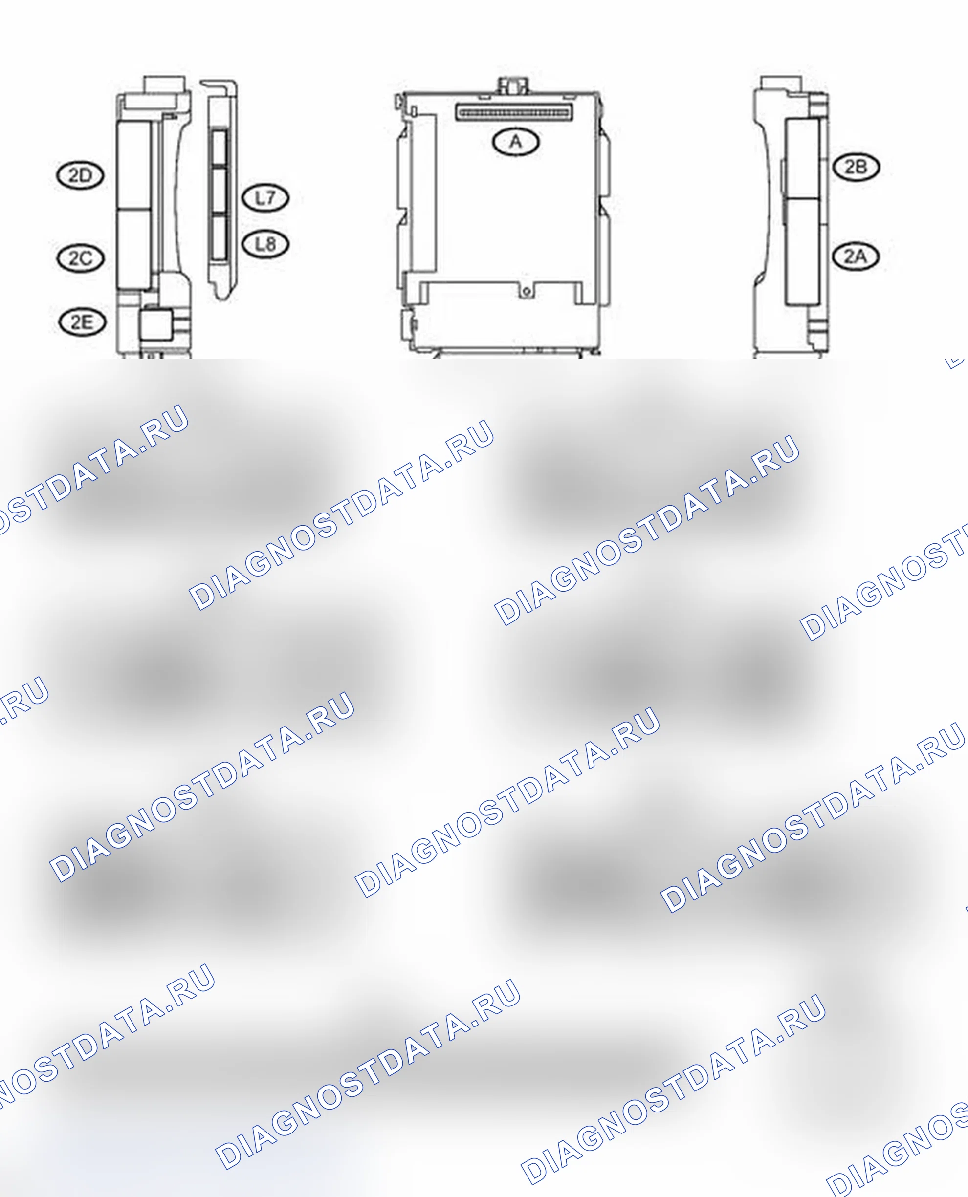 Рис. 1: КЛЕММЫ ЭБУ. Toyota Prius PHV pre-III