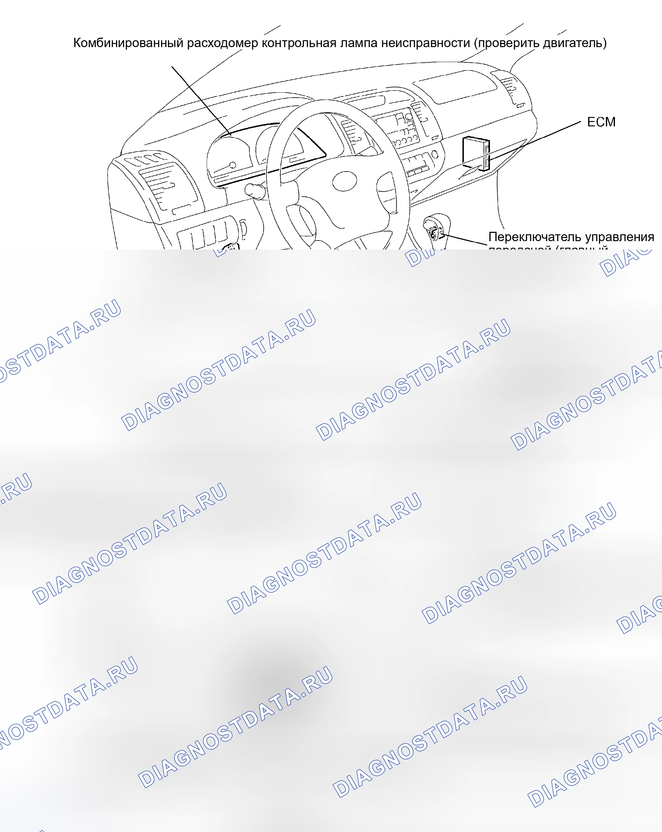 Рис. 304: РАСПОЛОЖЕНИЕ. Toyota Camry XV30