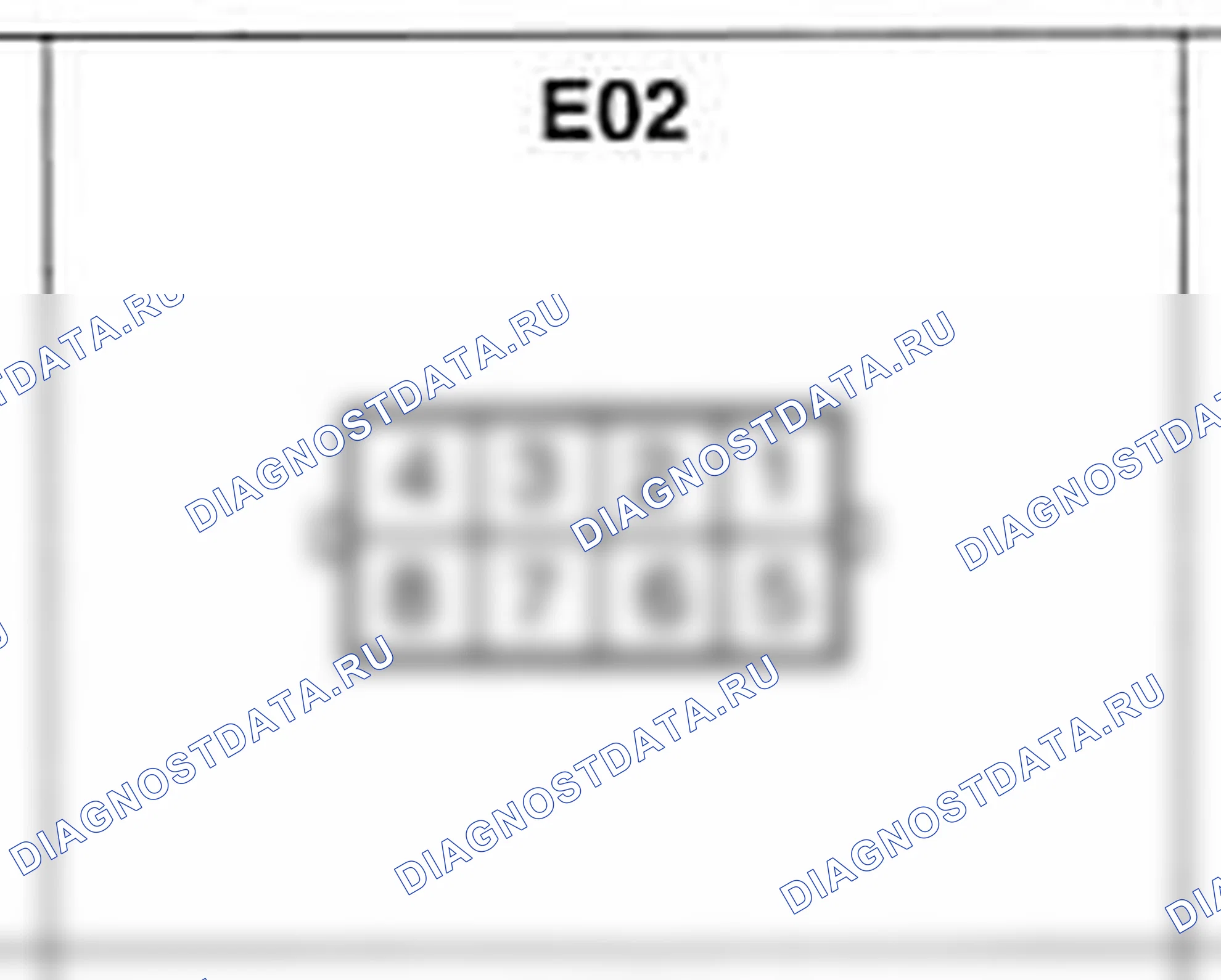 Распиновка разъёма E02 — жгута двигателя. Hyundai H-1 A1