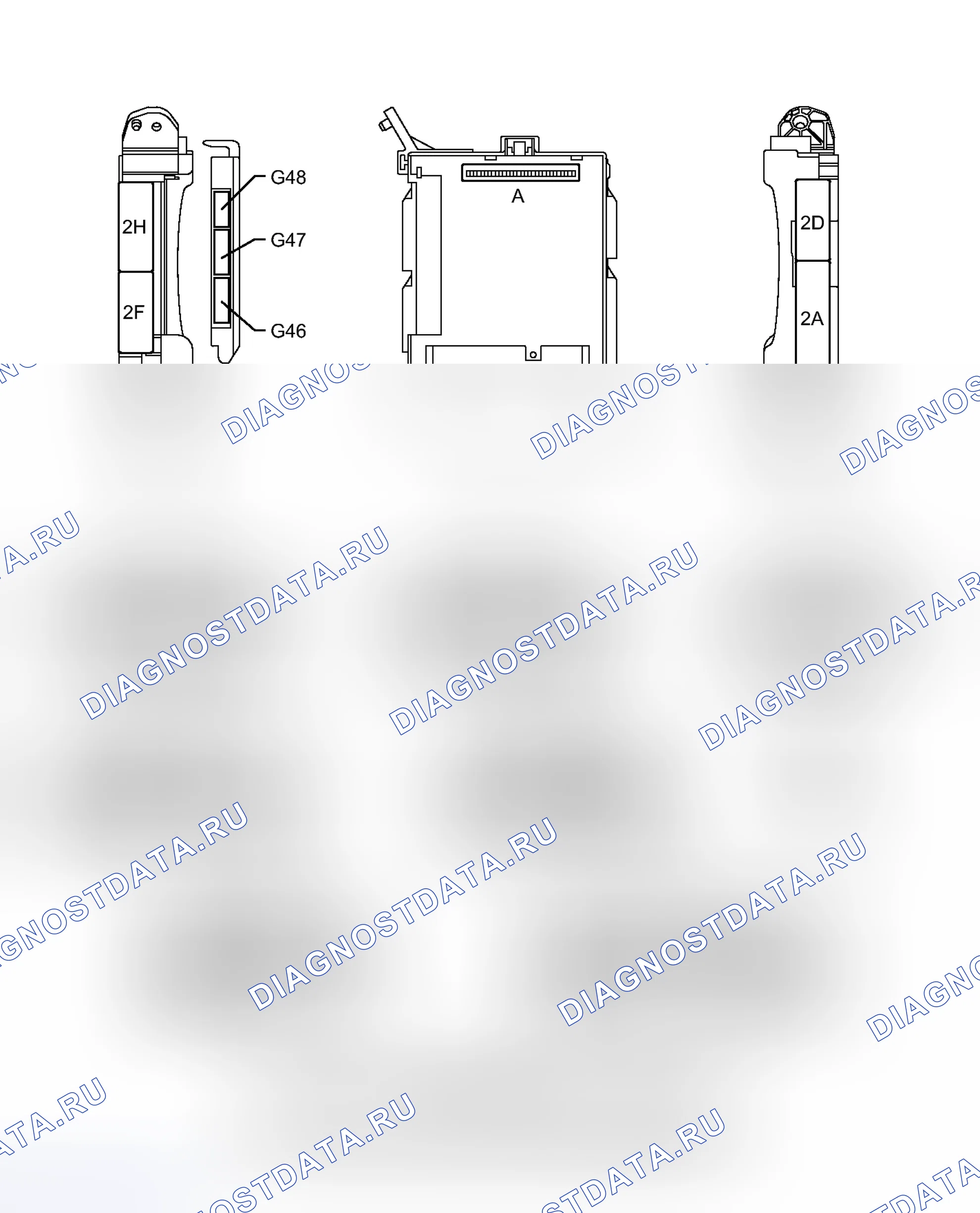 Рис. 13: КЛЕММЫ ЭБУ. Honda Accord VII