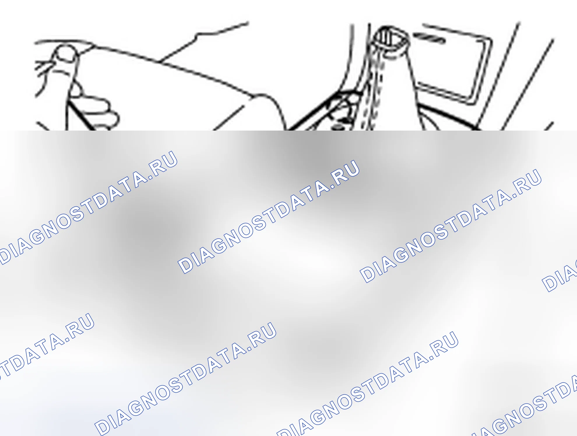 Рис. 10: Вставка съемника в сторону между зазорами узла финишера консоли A / T. Infiniti FX45 I рестайлинг