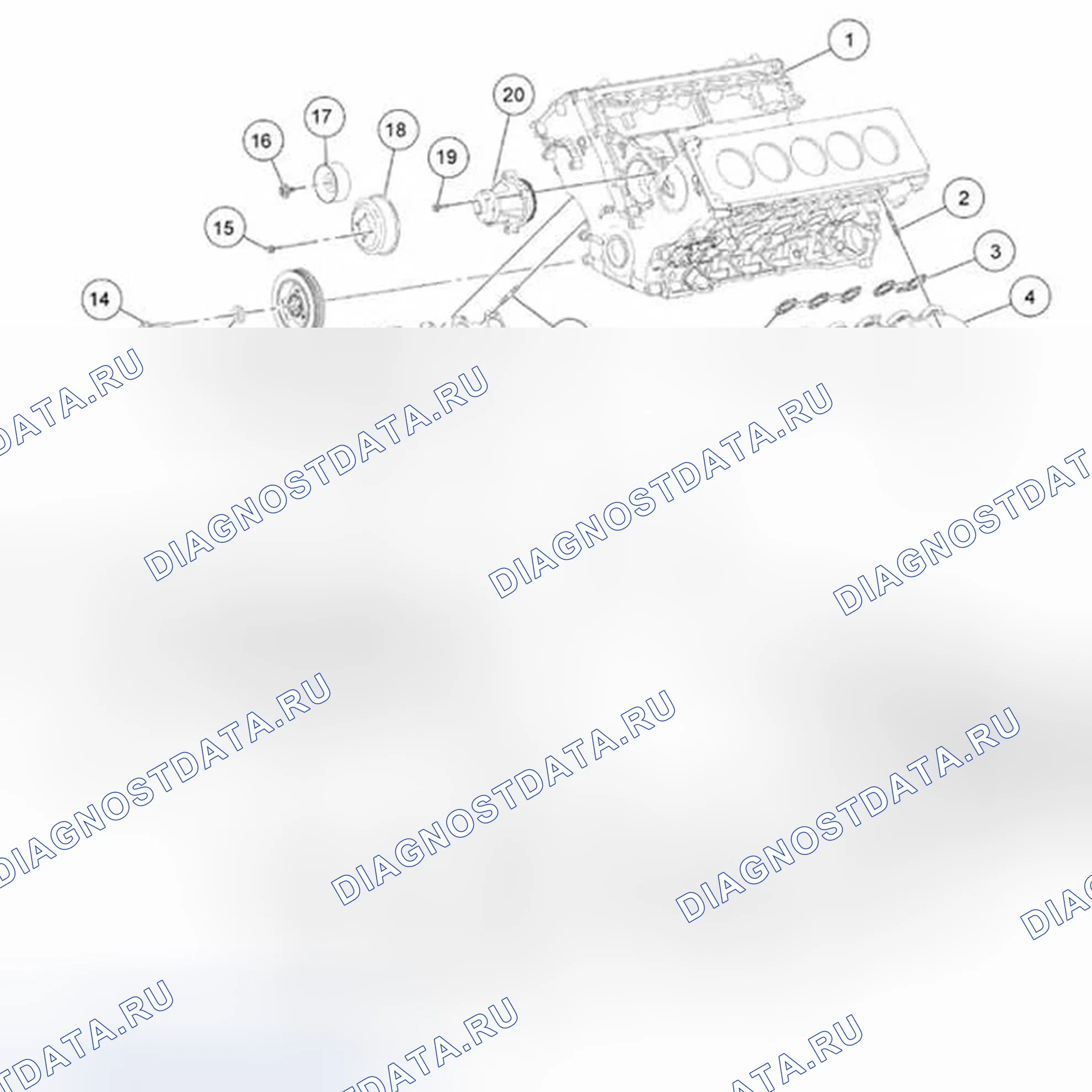 Рис. 1046: Основные внешние компоненты. Ford Econoline E250 