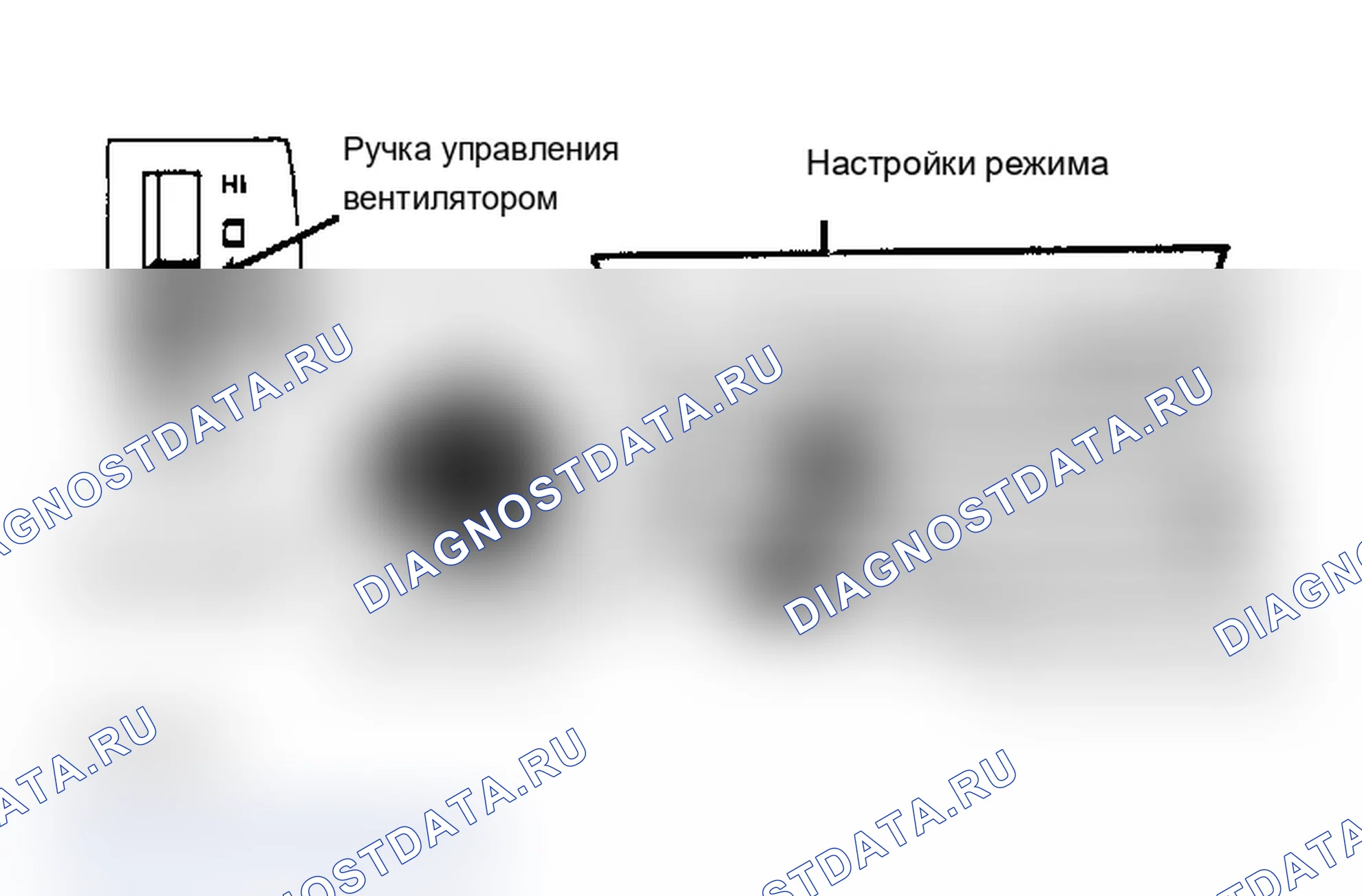 Рис. 1: Типовая ручная панель управления кондиционер General Motors с рычагом выбора режима Некоторые также имеют кнопку размораживателя. С любезного разрешения General Motors Corp.. Buick Electra VI