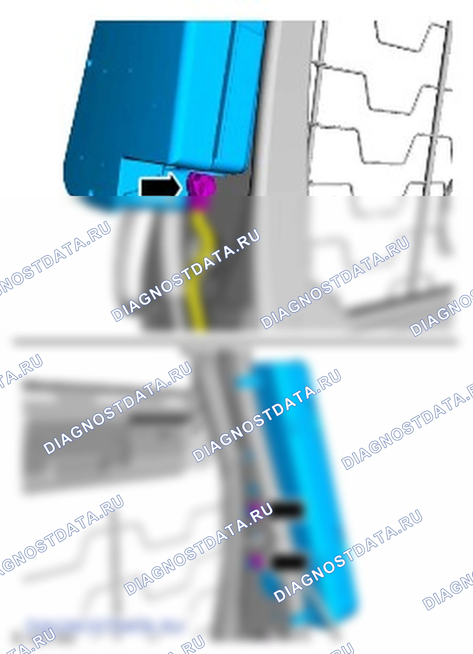 Как снять и установить боковую надувную подушку безопасности. Ford Transit Connect II