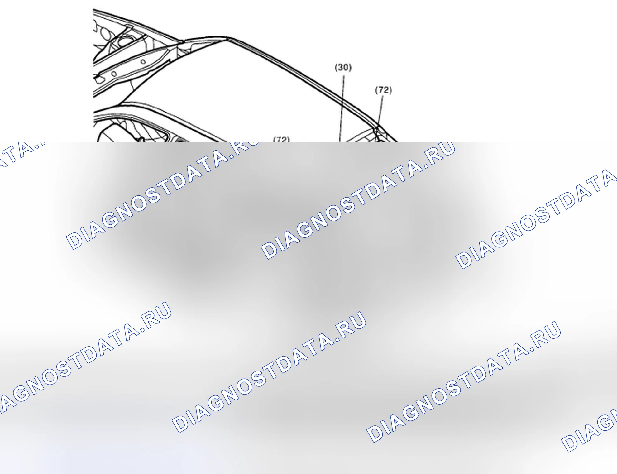 Рис. 42: Определение опорных точек модели вагона (сзади). Subaru Impreza GD/GC/GG рестайлинг 2