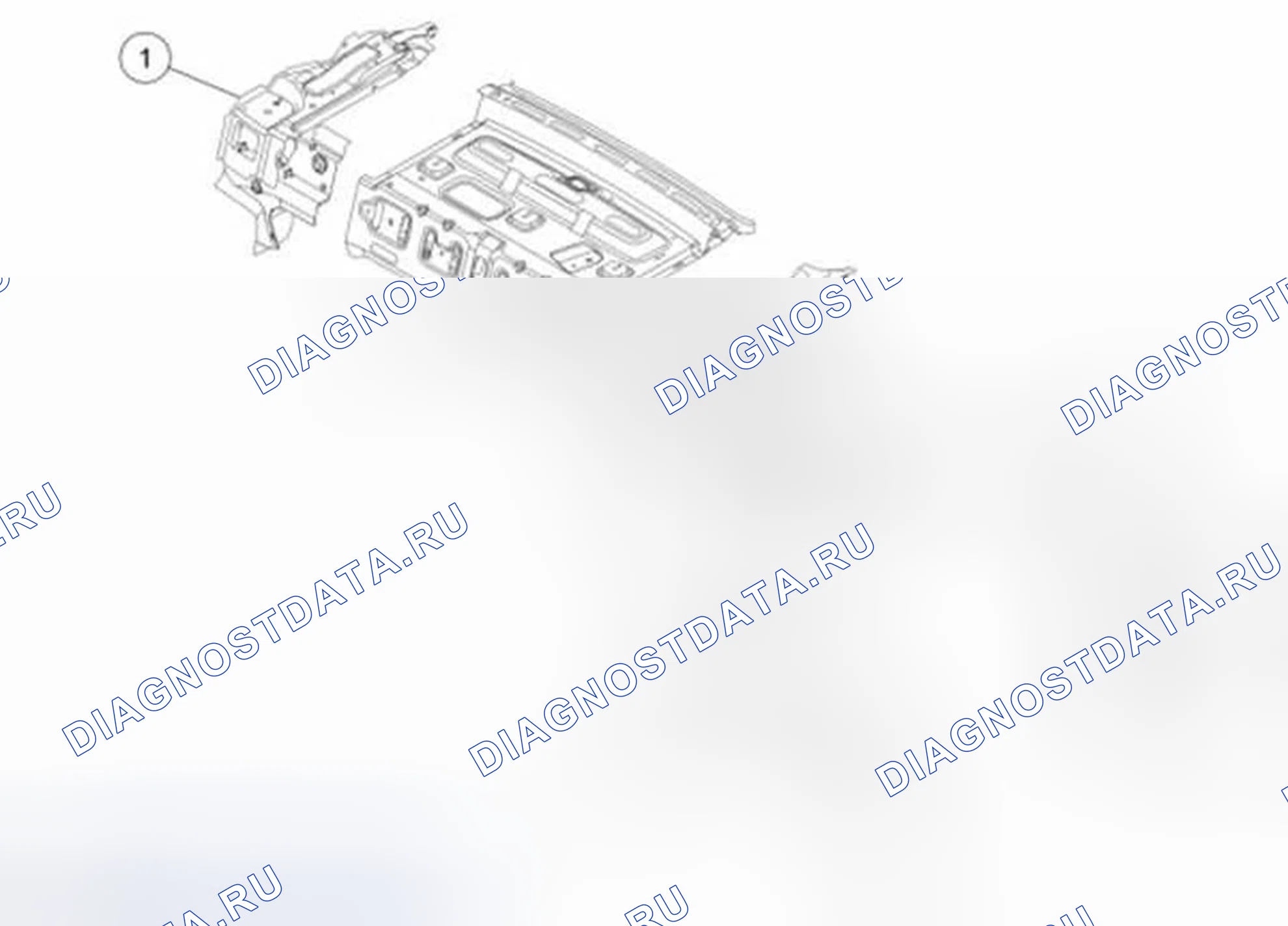 Рис. 30: Упаковочный лоток в сборе - 4-дверный седан. Ford Fiesta Mk6
