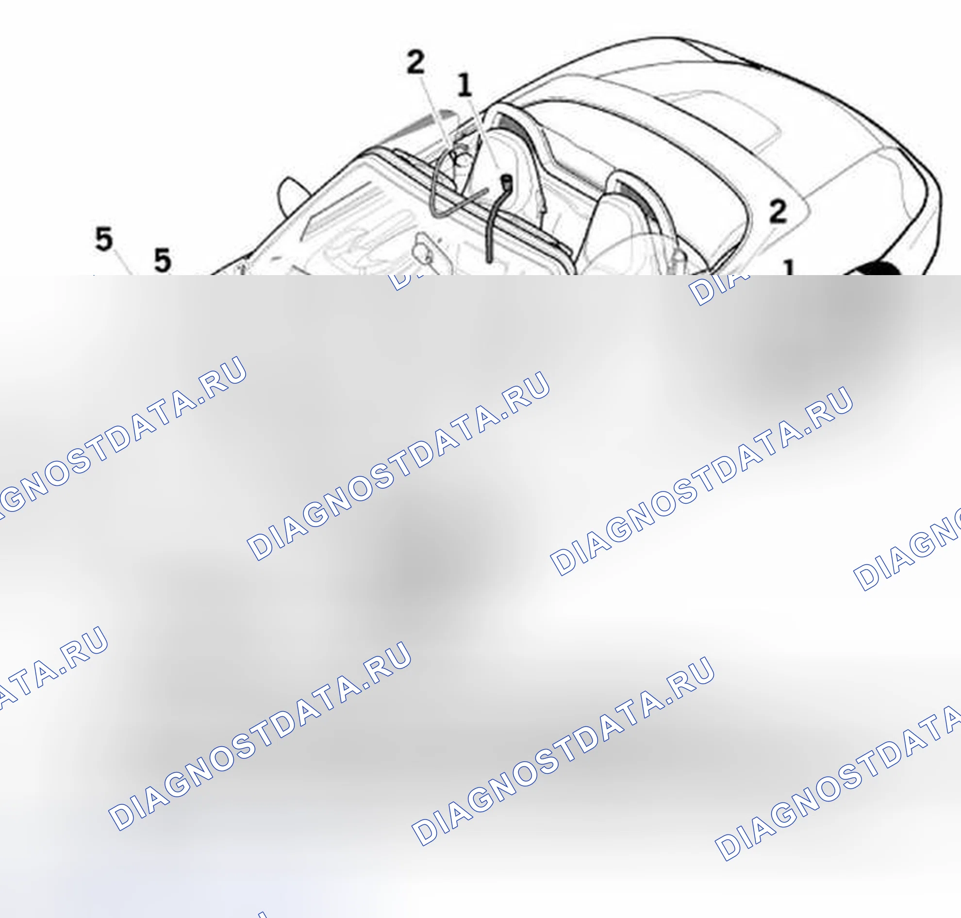 Рис. 14: Схема водоотвода. Porsche Boxster 986 рестайлинг