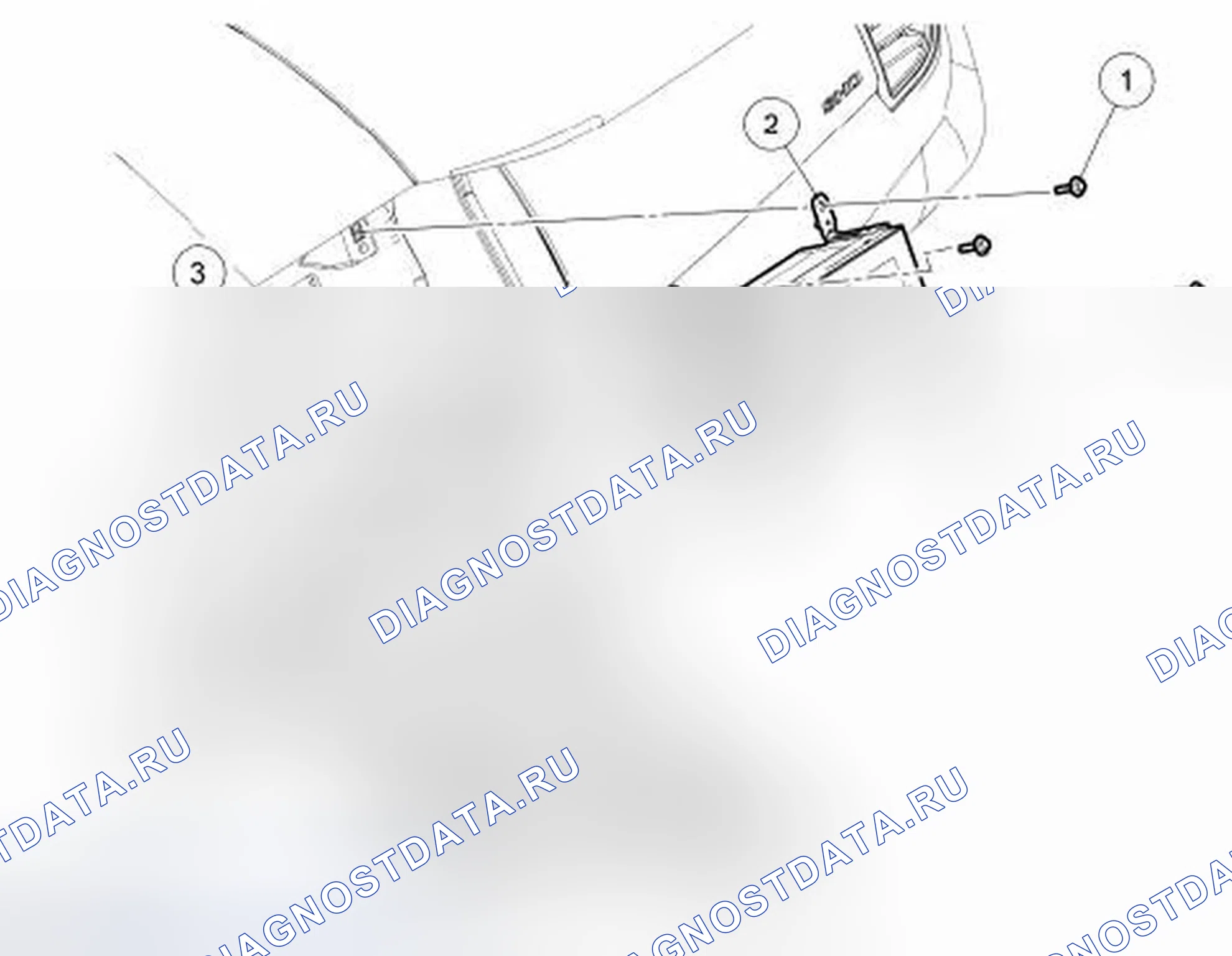 Рис. 117: Интерфейсный модуль переднего дисплея (FDIM). Ford Taurus VI