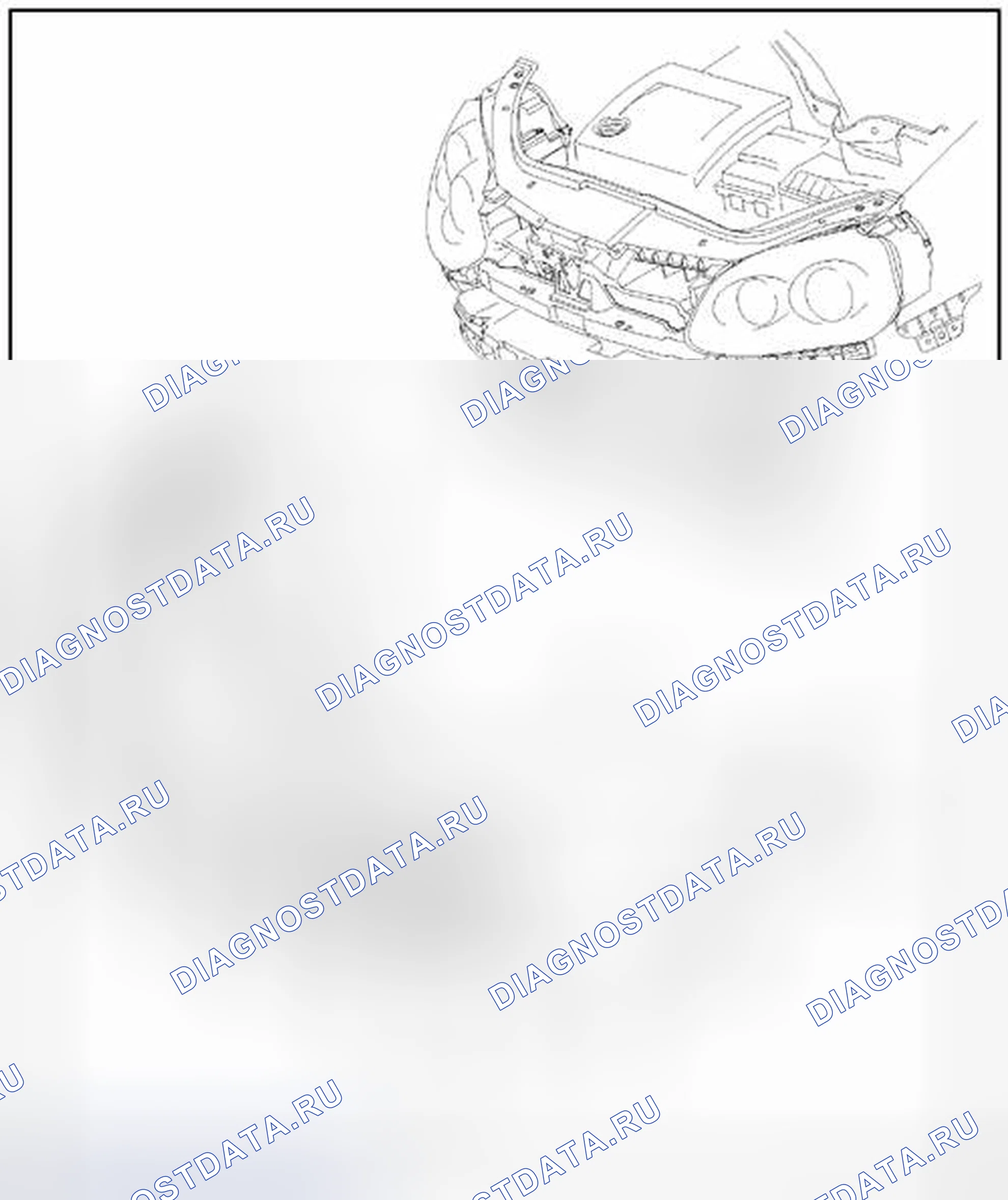 Рис. 432: ОБЗОР КРЫШКИ БАМПЕРА. Volkswagen Jetta V