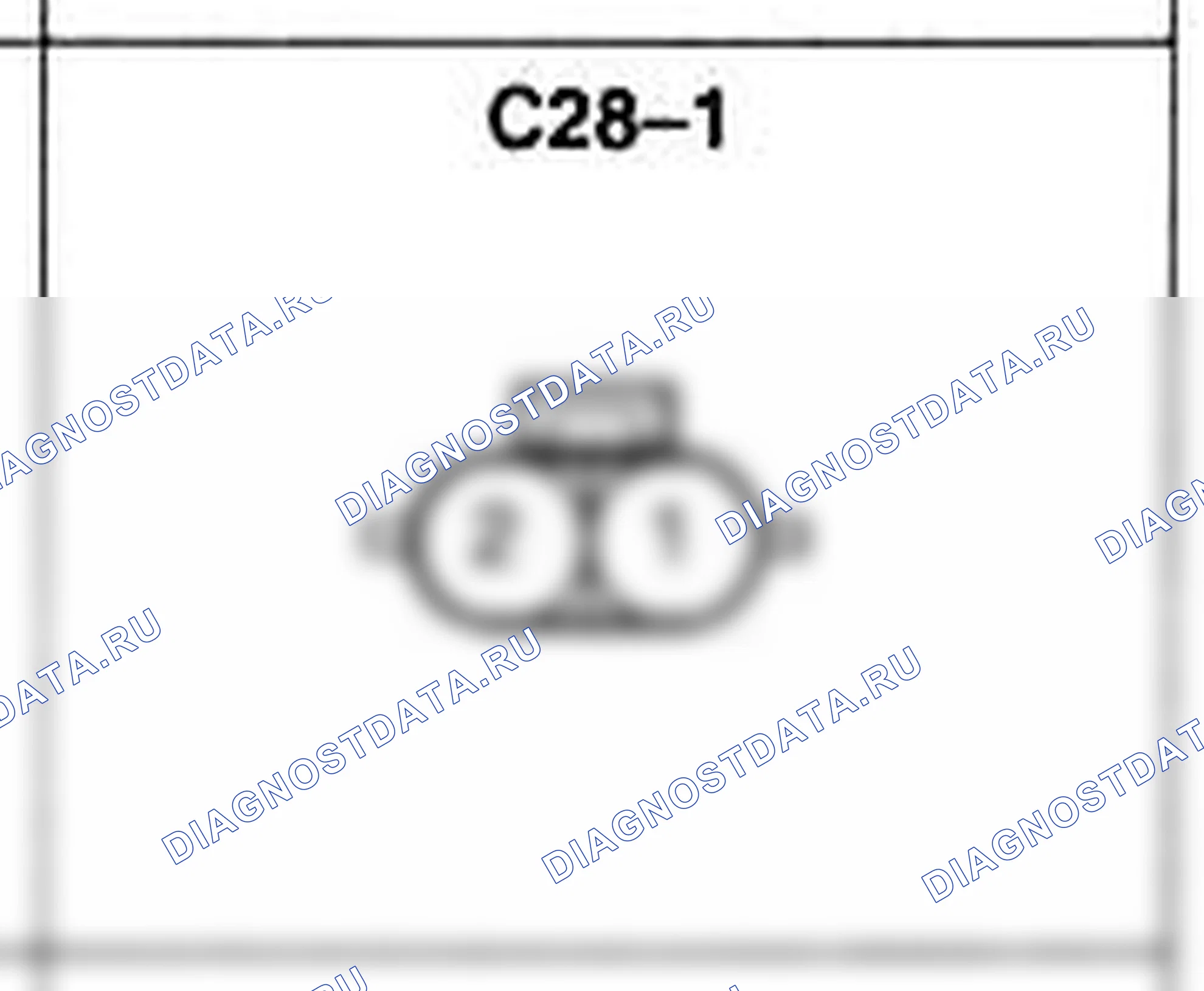 Распиновка разъёма C28-1 — жгута управления. Hyundai Accent LC