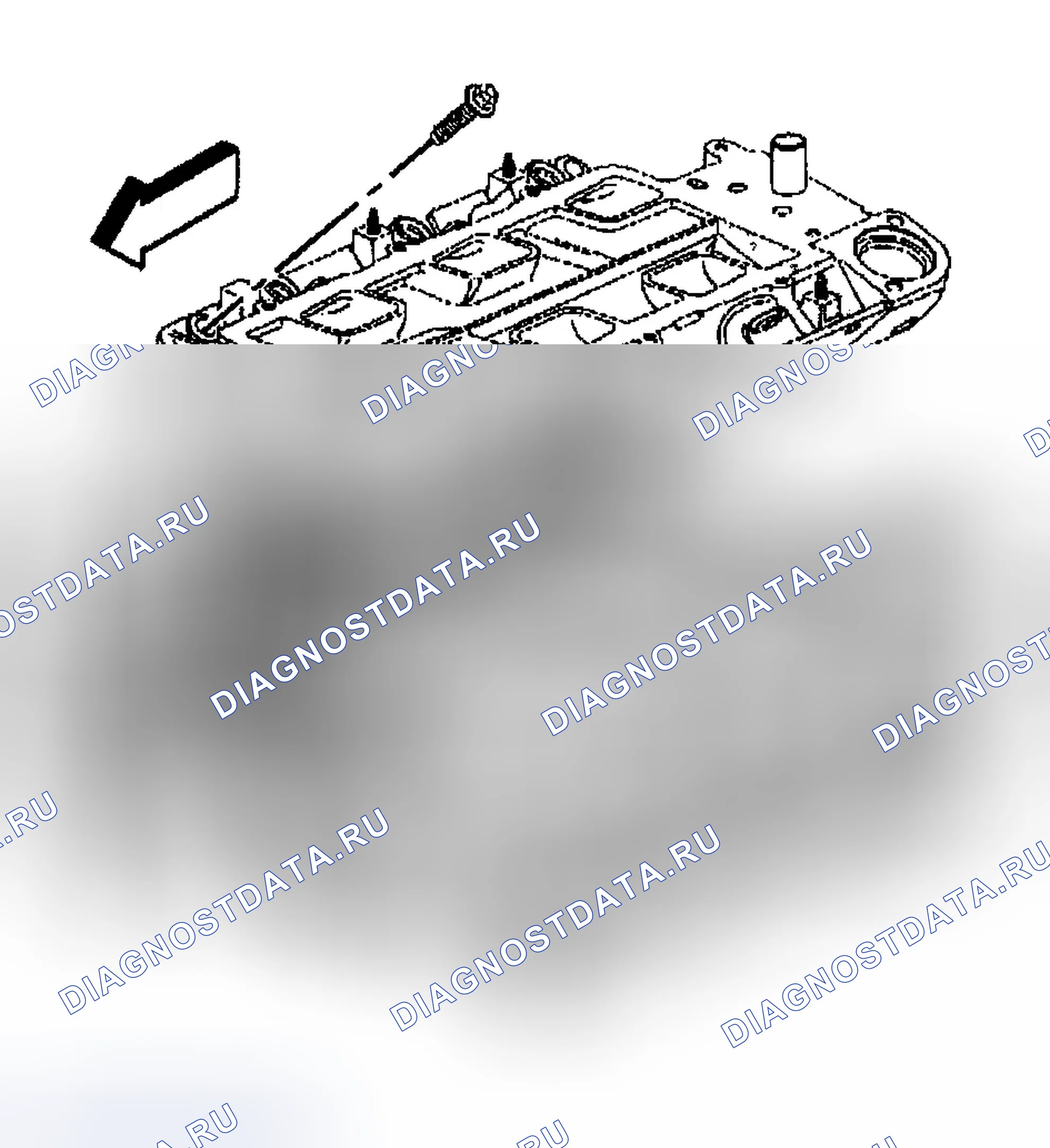 Рис. 178: Демонтаж впускного коллектора - нижний (L36). Buick LeSabre VIII