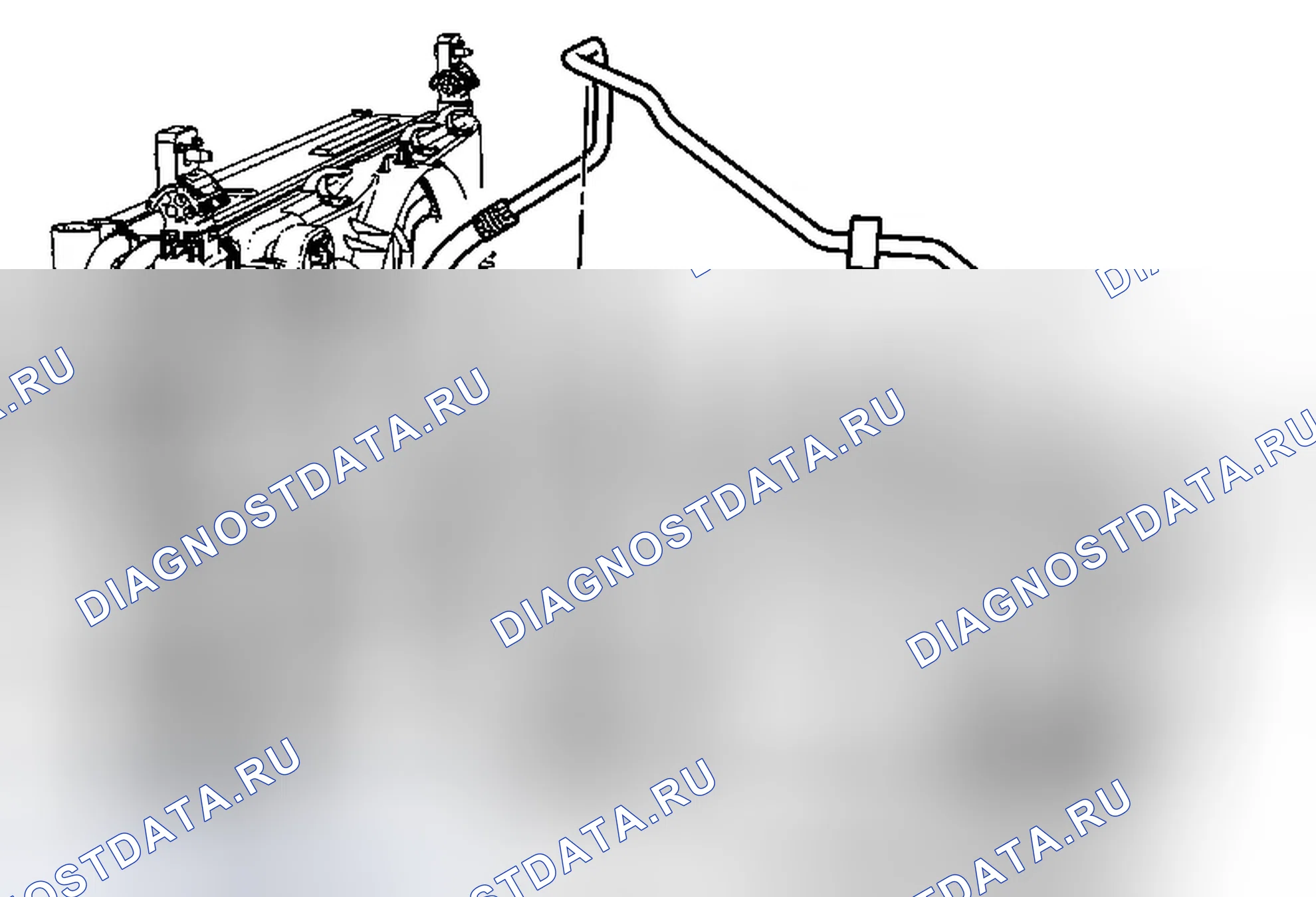 Рис. 61: Замена выходной трубы охладителя трансмиссионной жидкости (1,4 л LUV). Chevrolet Cruze I рестайлинг