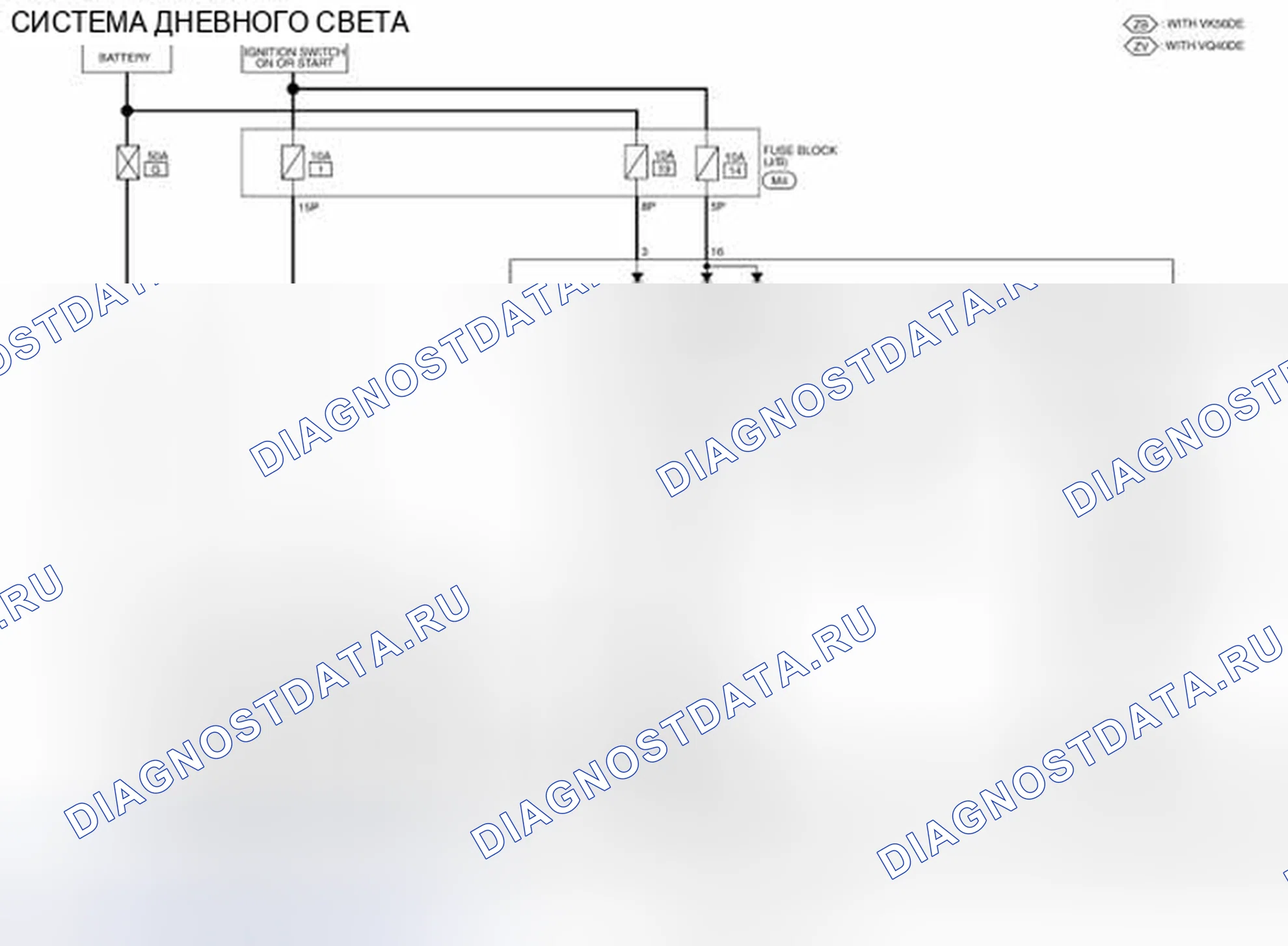 Рис. 57: электросхема. Nissan Pathfinder III рестайлинг