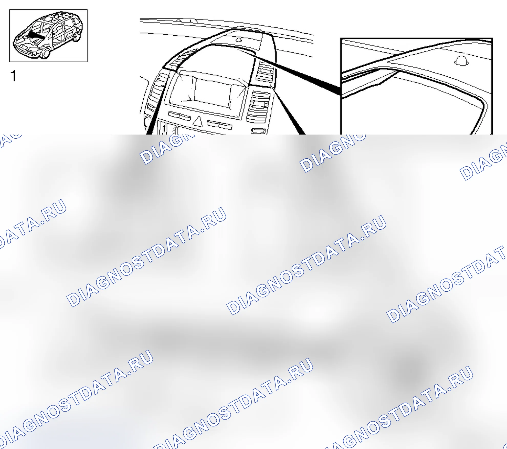 Замена накладки приборов - панель приборов посередине. Opel Zafira B